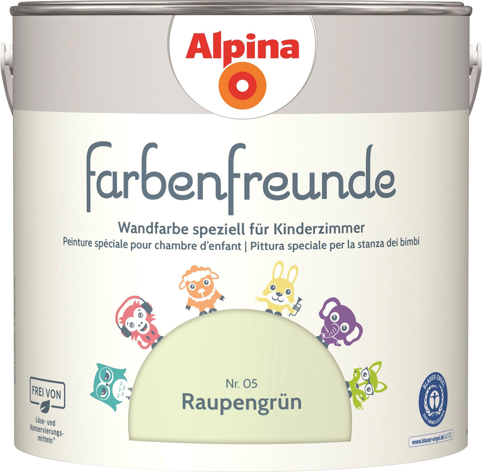 Alpina Wandfarbe »farbenfreunde«, für Kinderzimmer, matt, 2,5