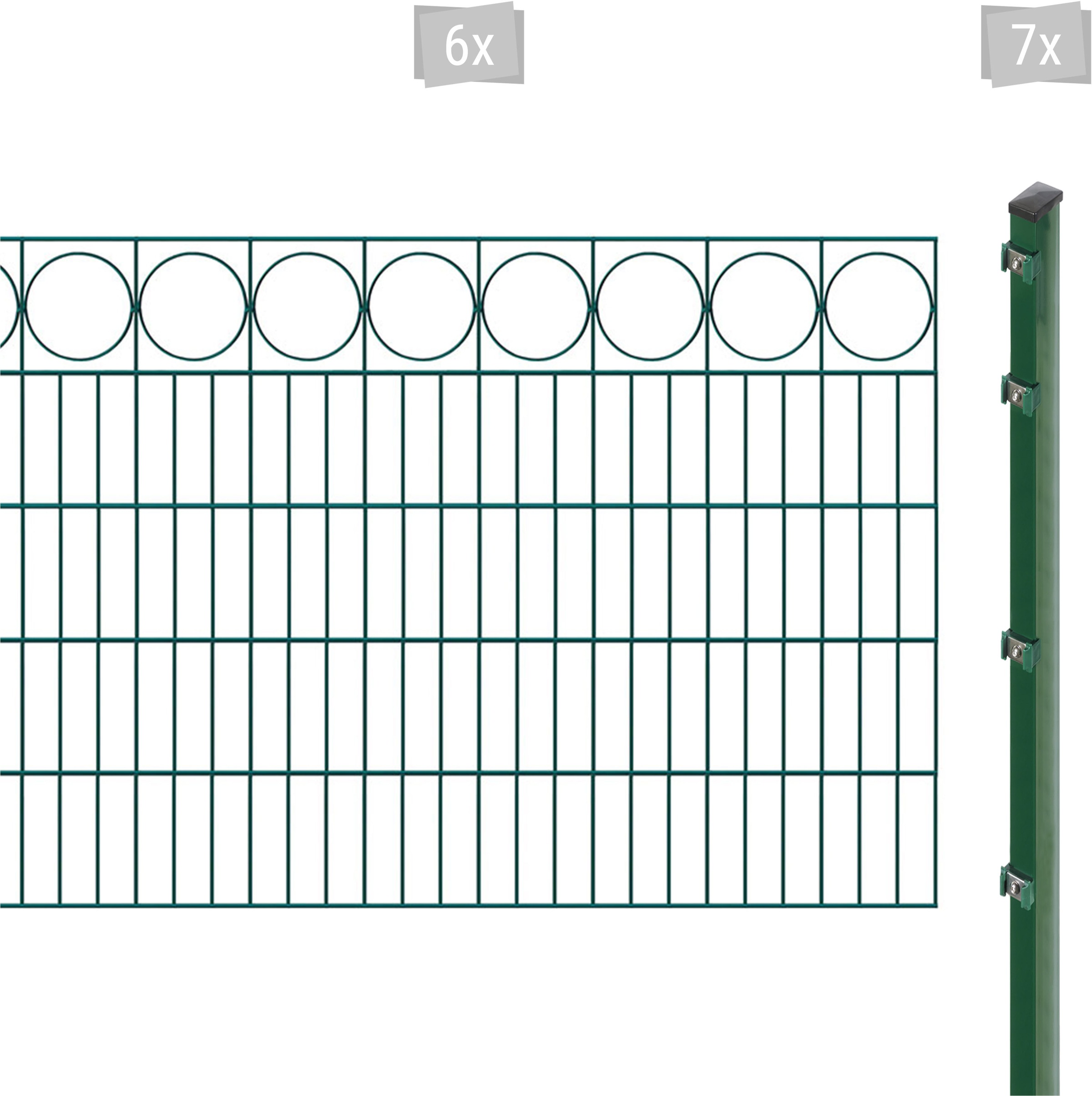 Arvotec "EXCLUSIVE 100 zum Einbetonieren "Ring" mit Zierleiste" Zaunhöhe 100 cm, Zaunlänge 2 - 60 m
