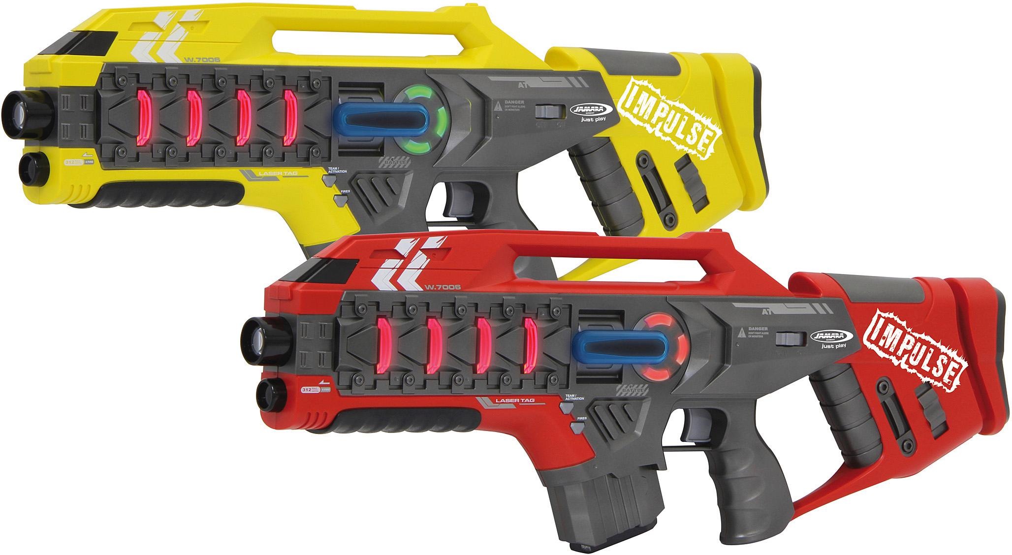 Jamara Laserpistole »Impulse Laser Gun Rifle gelb/rot«, (Set, 2 tlg.)