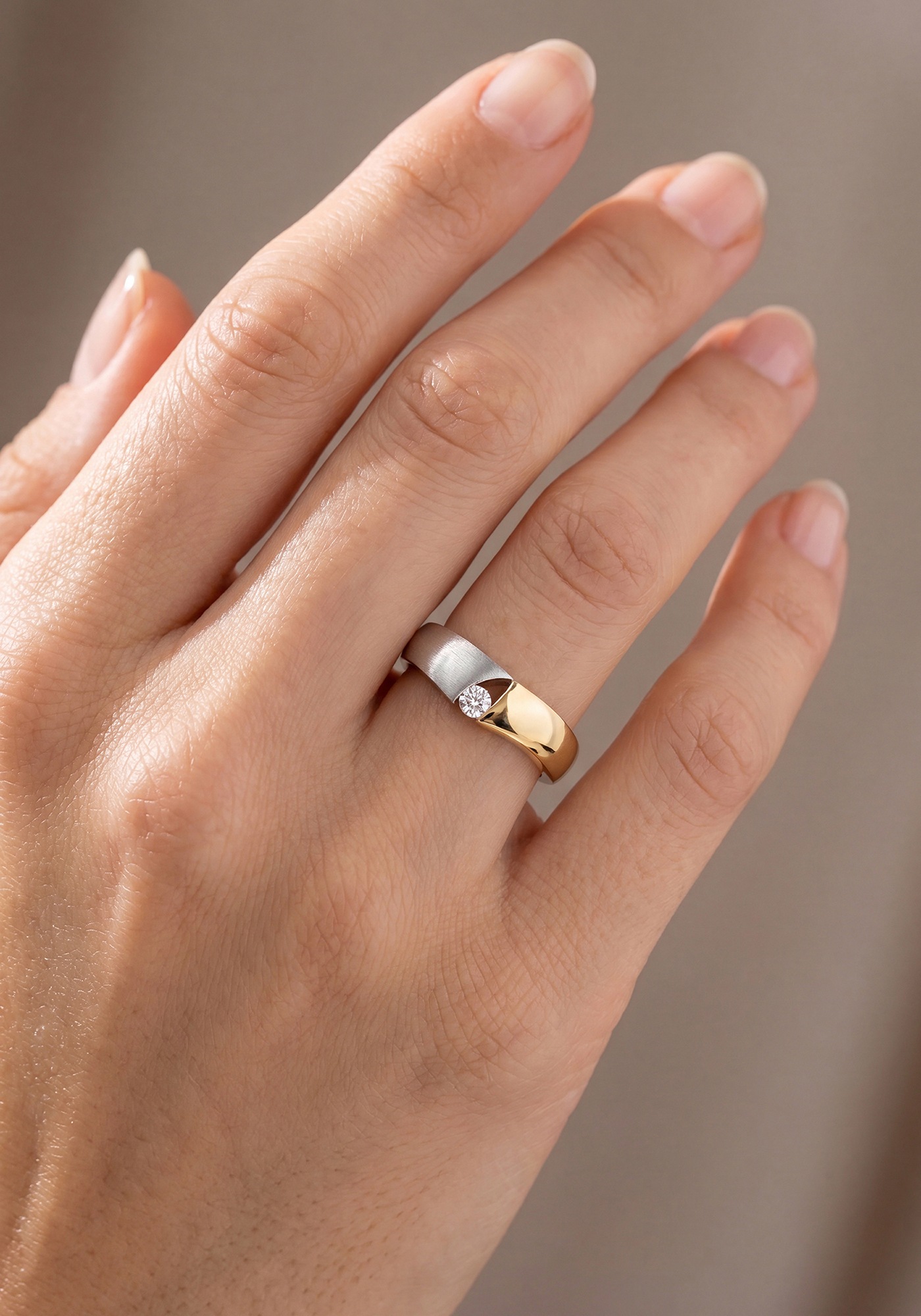 JOBO Silberring »Ring« 925 Silber bicolor vergoldet mit Zirkonia
