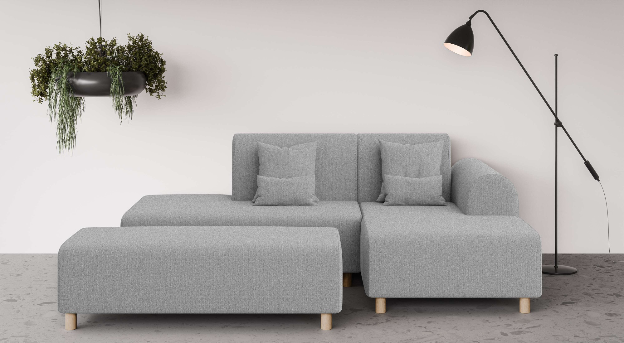 OTTO home Ecksofa "Suyala" L-Form mit Hocker günstig online kaufen