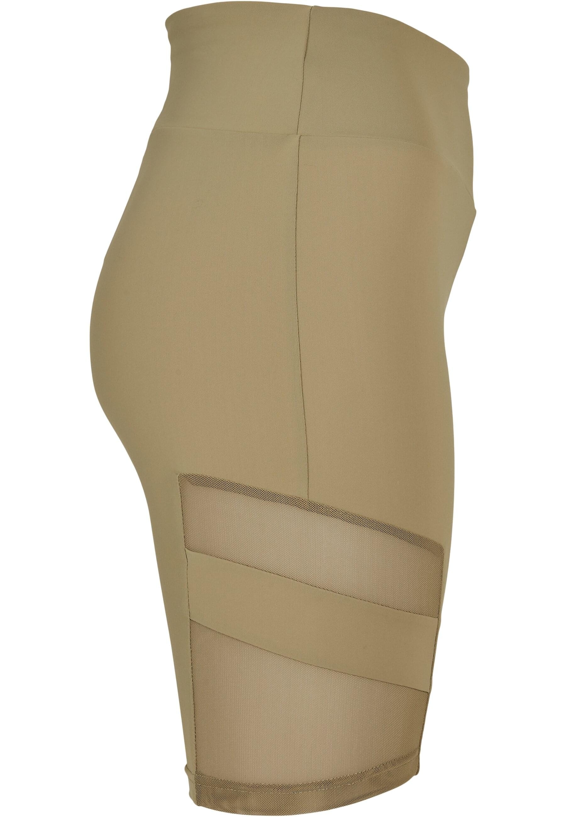 URBAN CLASSICS Stoffhose »Urban Classics Damen Ladies High Waist Tech Mesh Cycle Shorts«, (1 tlg.)