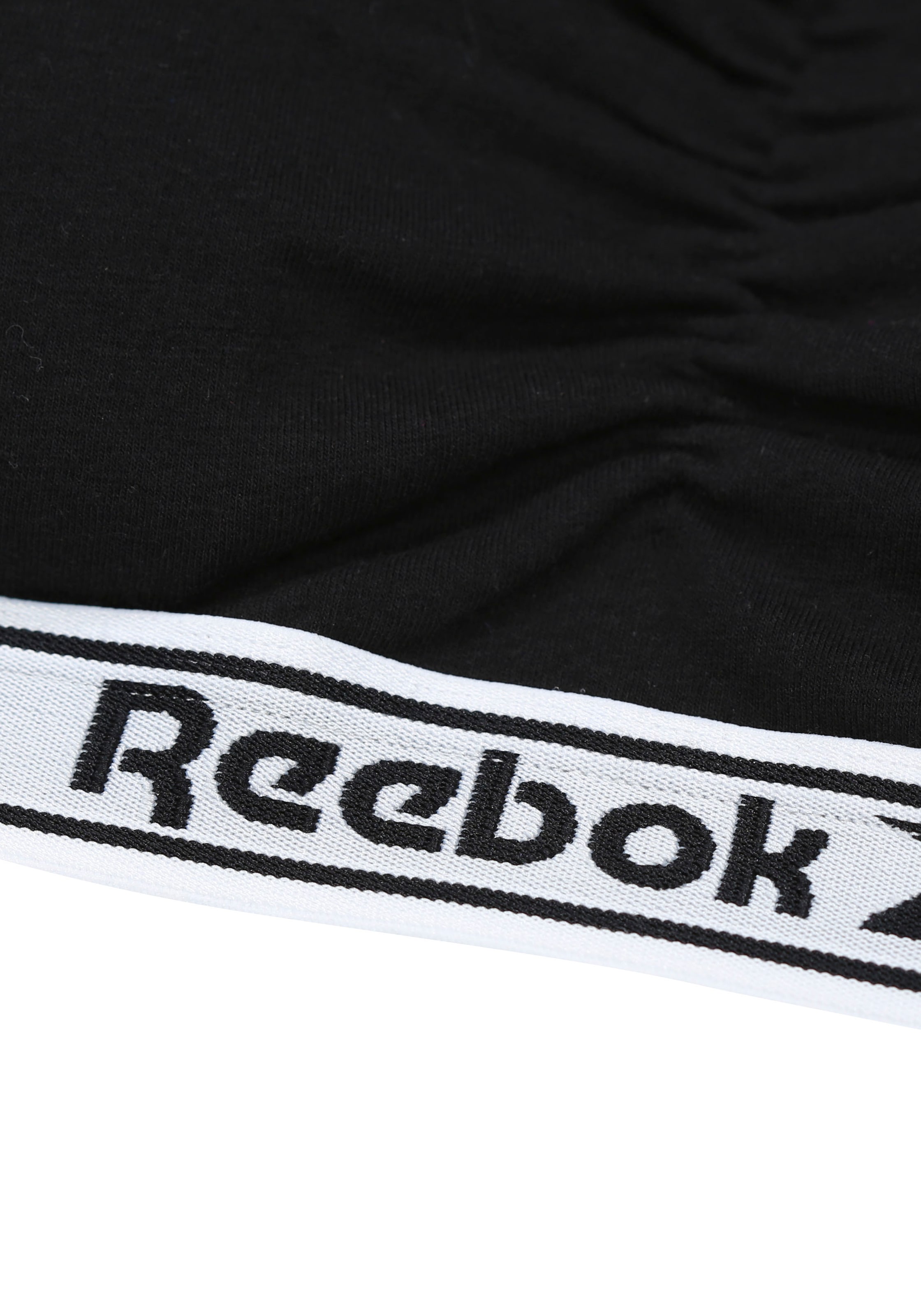 Reebok Bustier »"Jackie"«, Logoschriftzug auf dem Unterbrustband, Raffung vorn