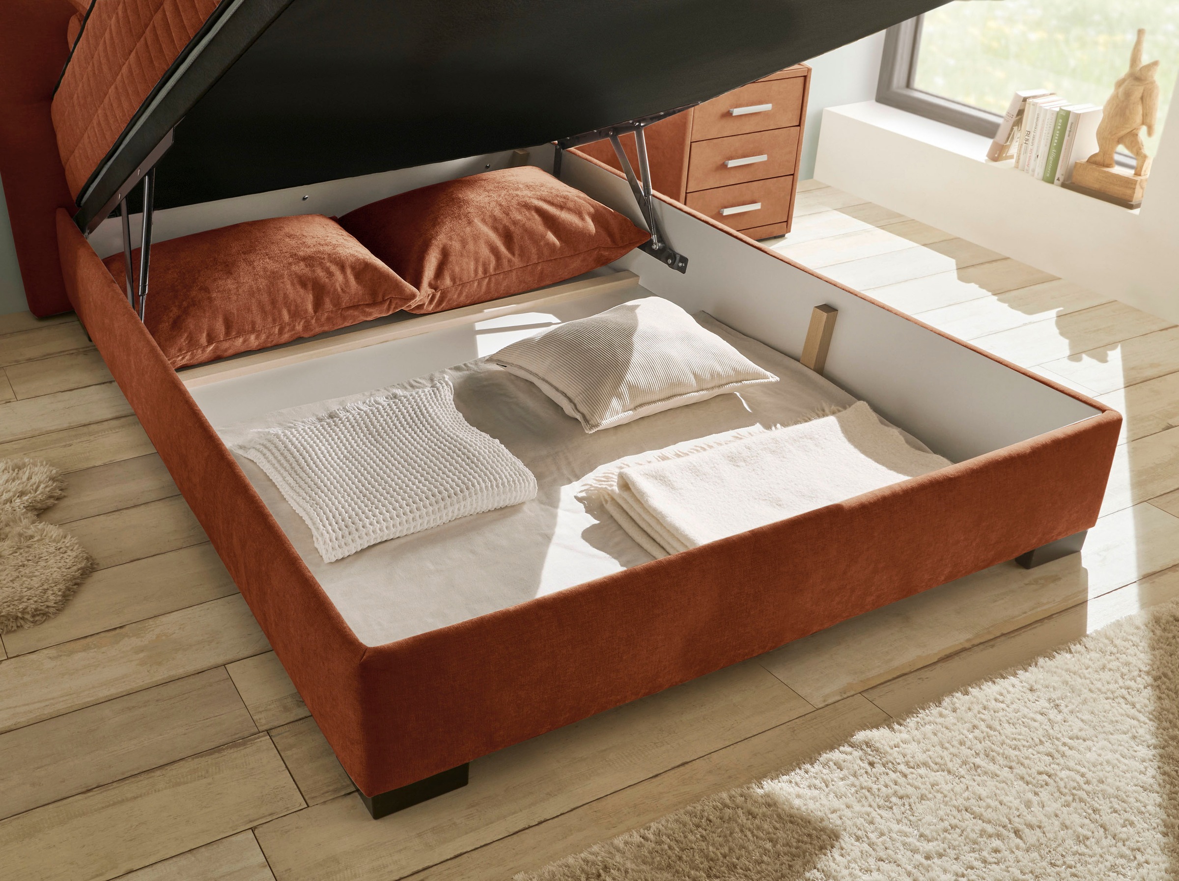 ED EXCITING DESIGN Boxbett »Nagol«, mit Bettkasten, mit Wendematratze, erhältlich in verschiedenen Breiten