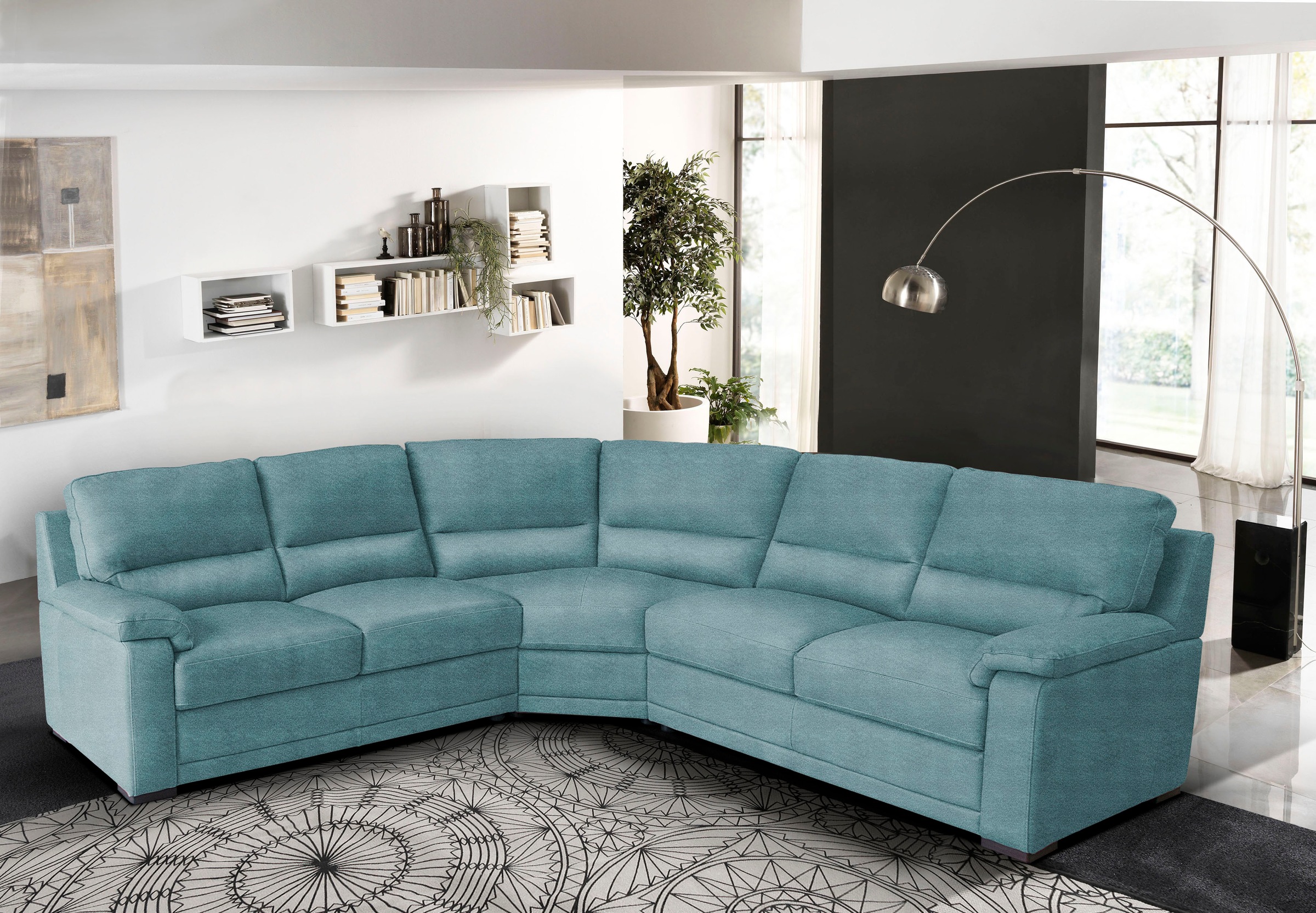 Ecksofa »Doris, modernes Designerecksofa in hochwertigen Microfaserqualitäten«, edle...