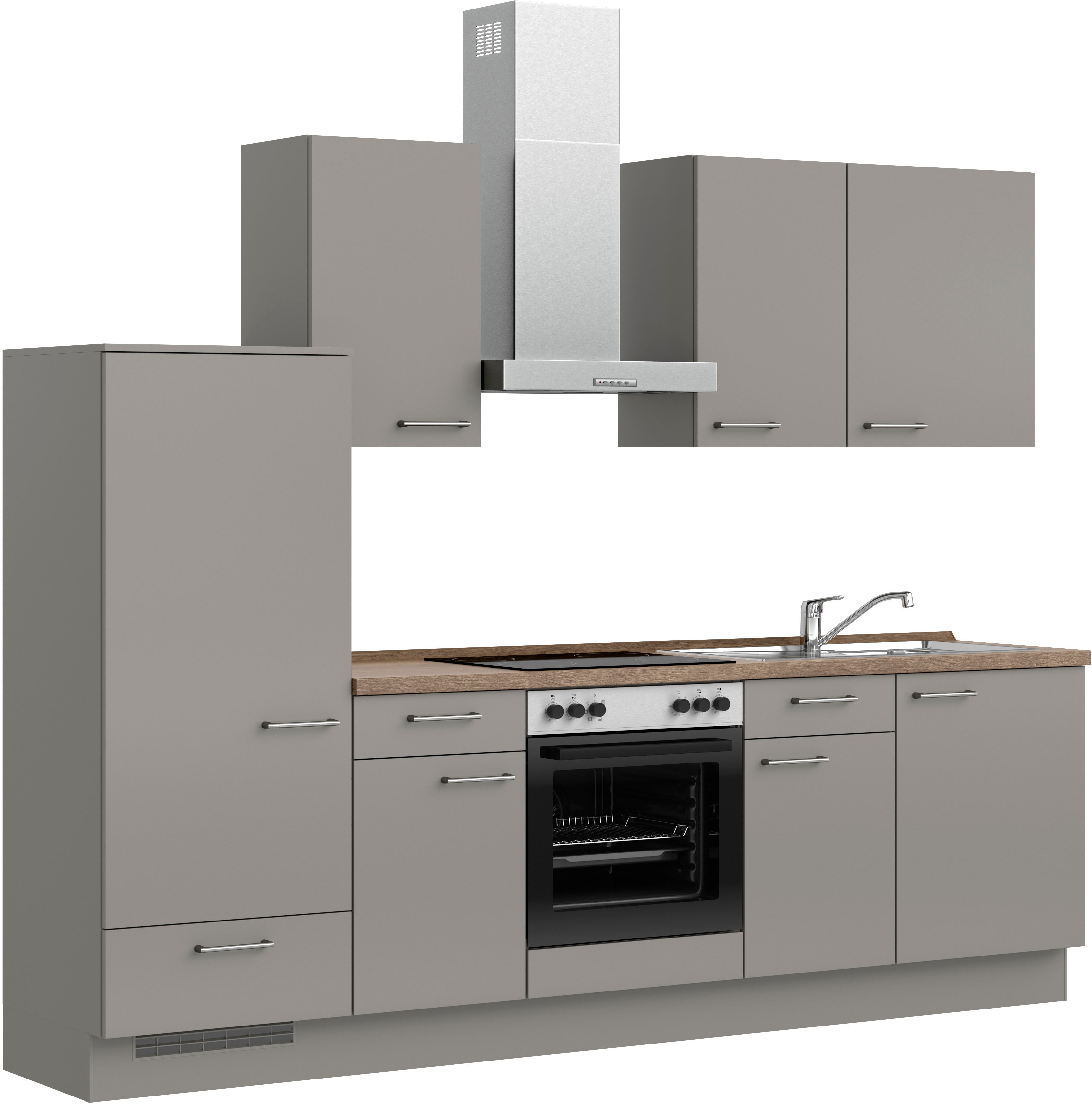 Thumbnail - nobilia Küchenzeile ""Laser I", Ausrichtung wählbar, Breite 270 cm" vormontiert, wahlw. mit unterschiedlichen E-Geräten-...