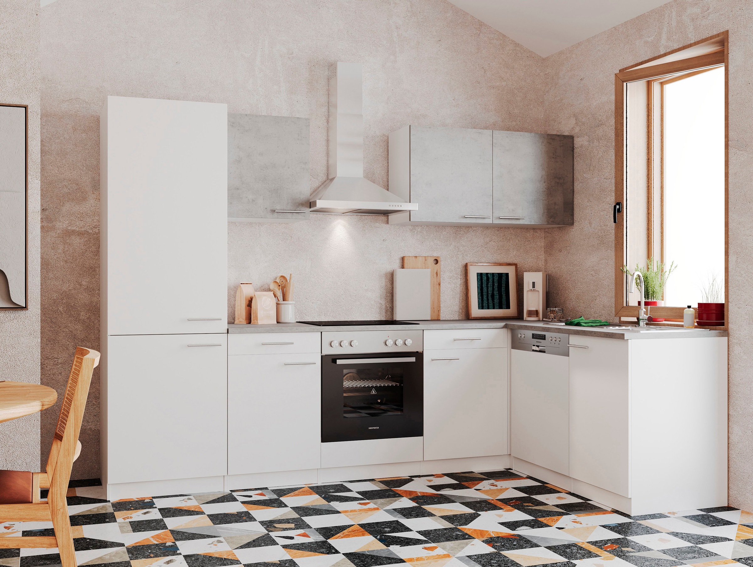 RESPEKTA Küchenzeile "Malia" Breite 280 cm, mit Soft-Close, in exklusiver K günstig online kaufen