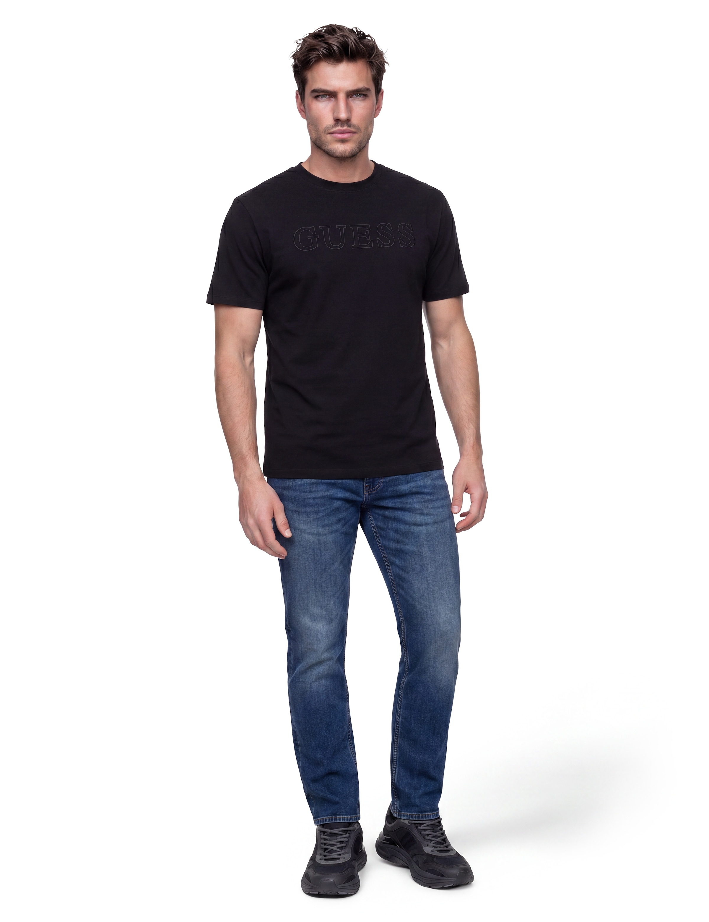 Guess T-Shirt »ALPHY« Regular Fit, Logo-Druck