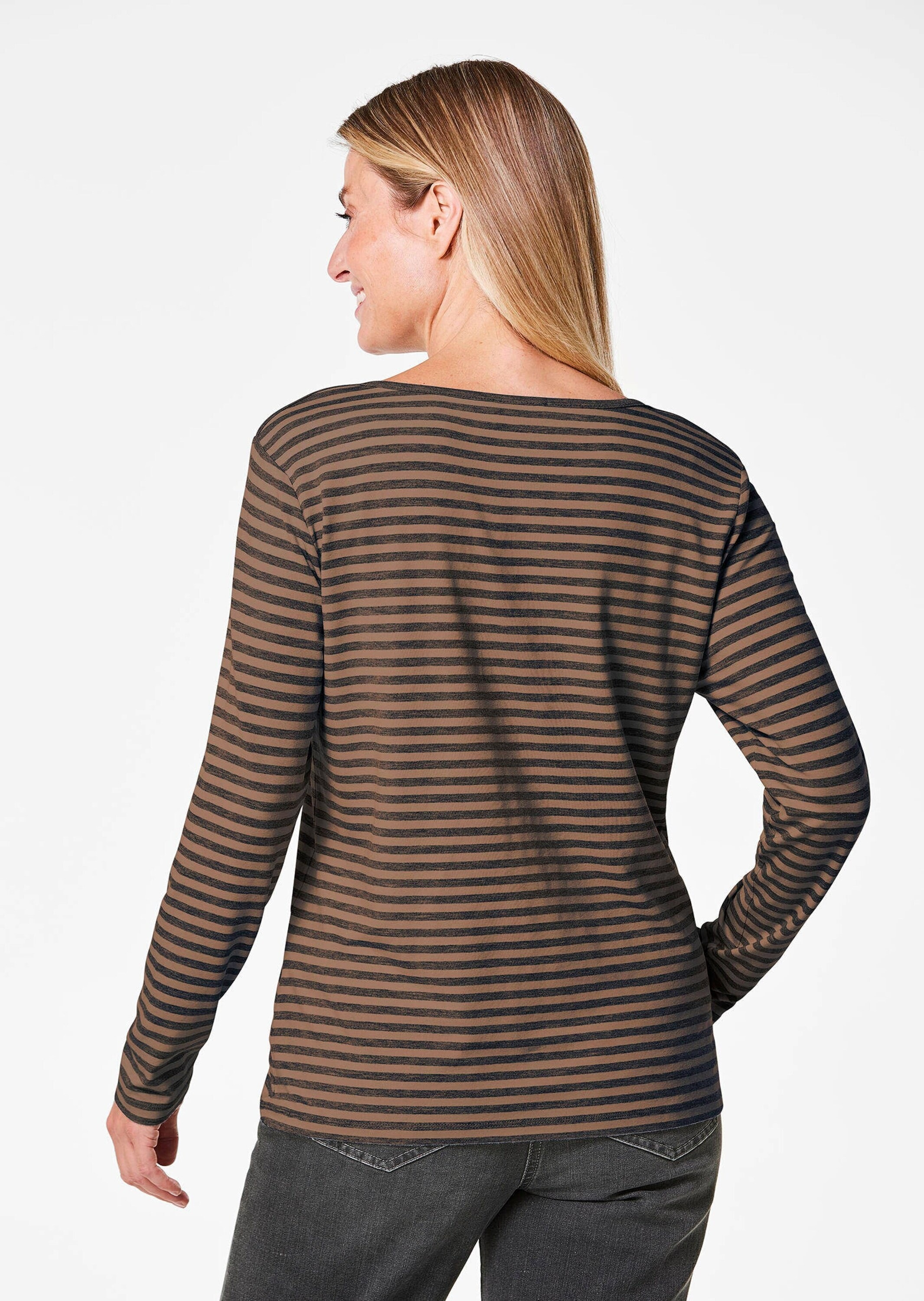 GOLDNER Longpullover »Ringelshirt mit U-Boot-Ausschnitt«