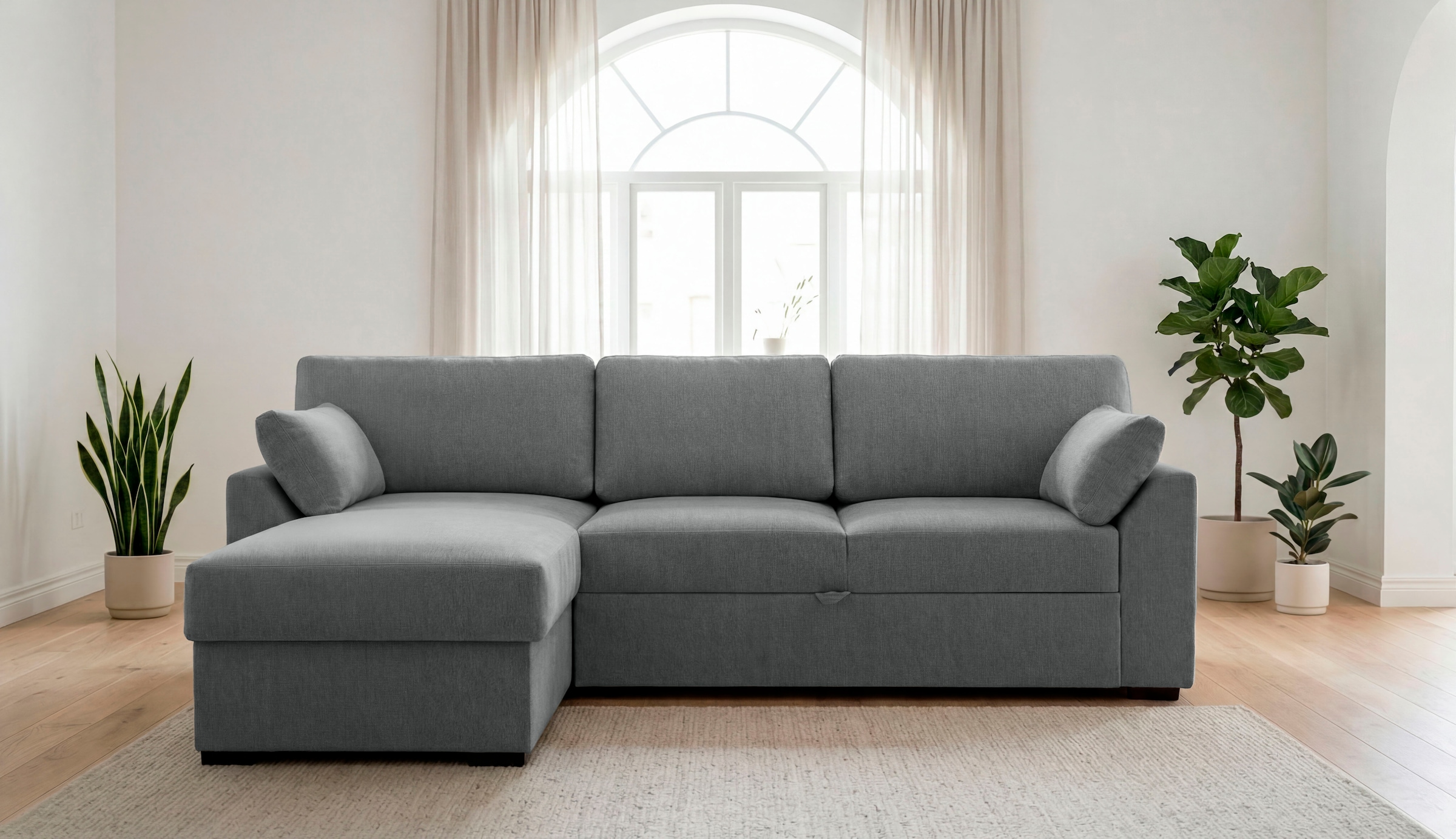 OTTO home Ecksofa »Citry« Breite 246 cm, Chenille, Bettfunktion, Bettkasten, L-Form