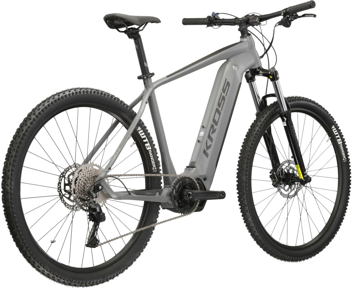 Kross E-Bike »KROSS E-MTB Level Boost 1.0 29" grau«, 10 Gang, Shimano, DEORE M5120, Mittelmotor 250 W