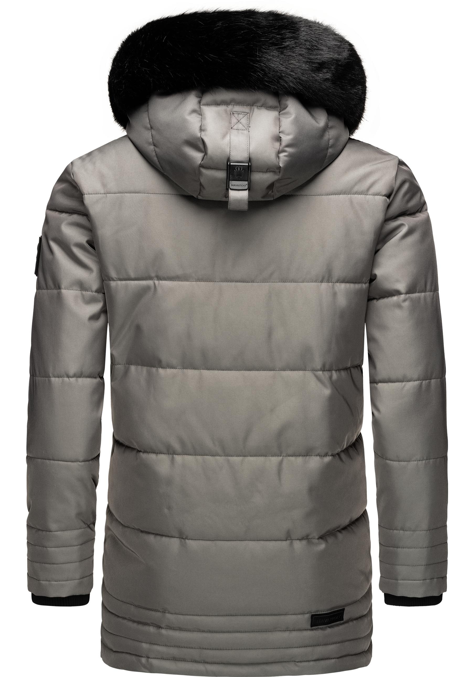 Navahoo Winterjacke »Luaan«, mit Kapuze, stylischer Wintermantel mit abnehmbarer Kapuze