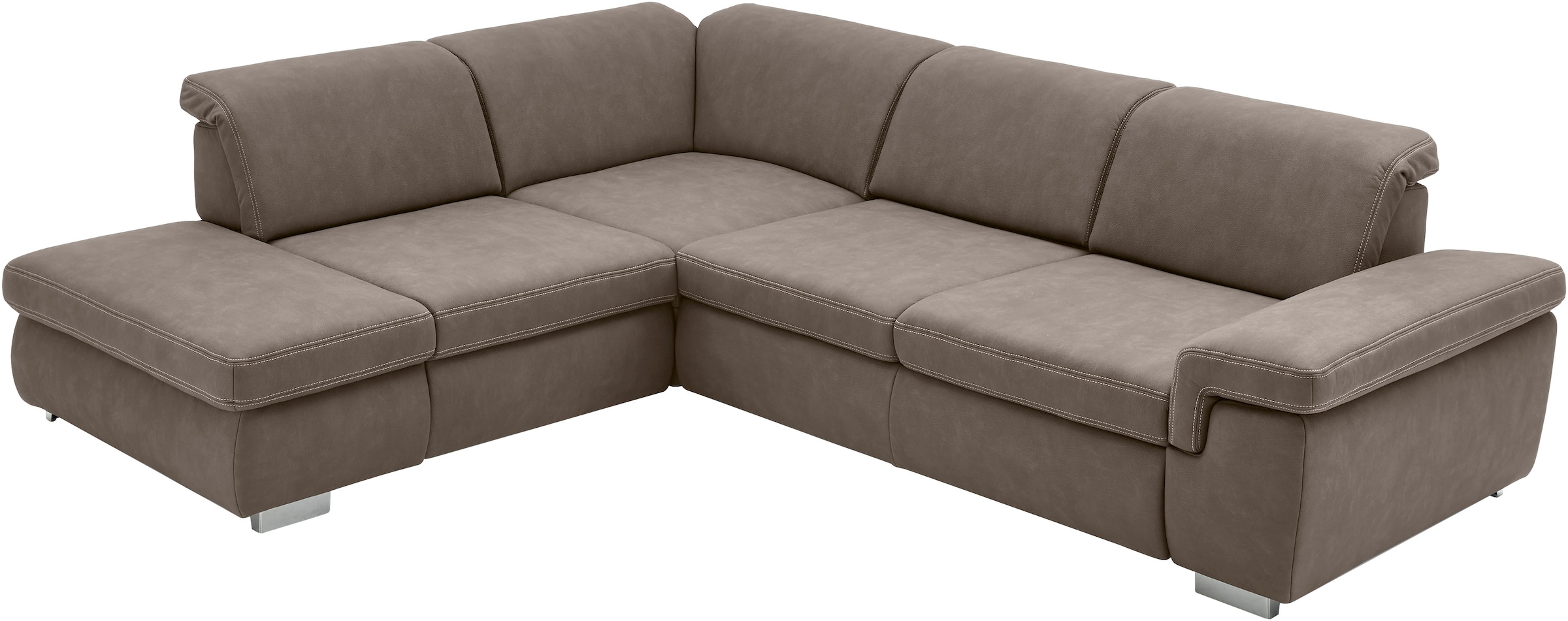 Die PlanBar Ecksofa »MP-IN17041 L-Form« mit Sitztiefenverstellung, optional Kopfteilverstellung & Bettfunktion