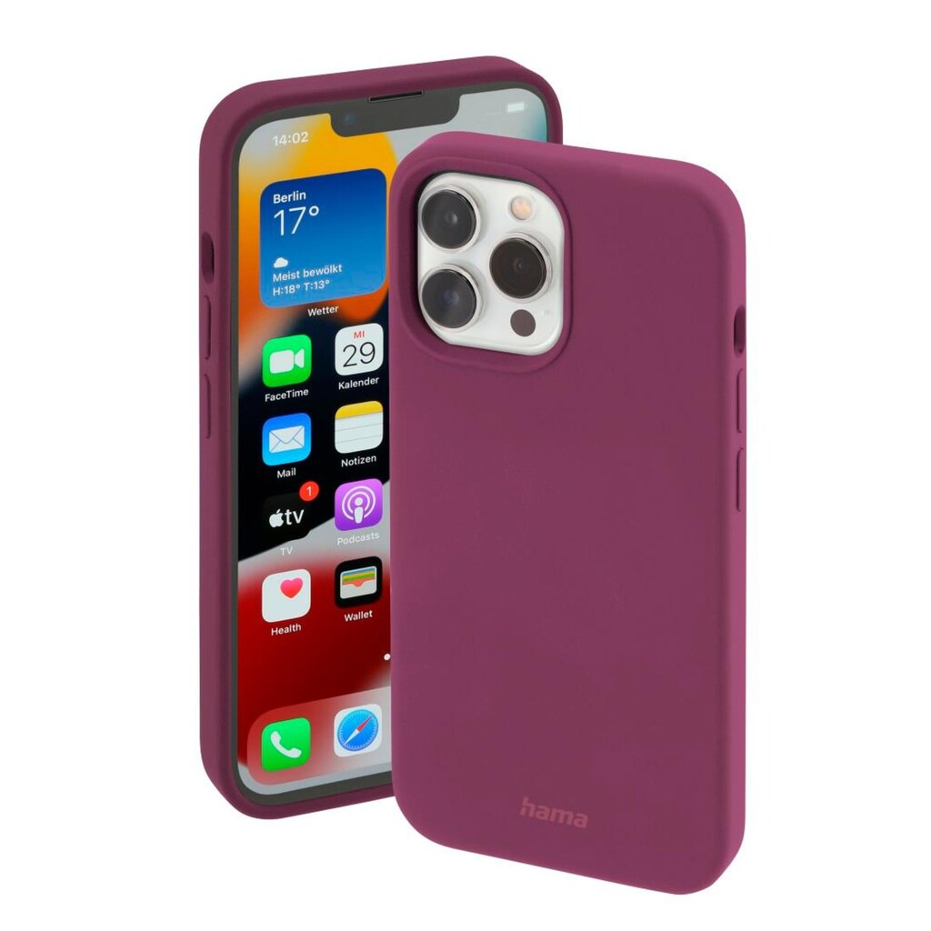 Hama Smartphone-Hülle »Cover f. iPhone 13 Pro f. Apple MagSafe Handy Case Finest Feel Pro«