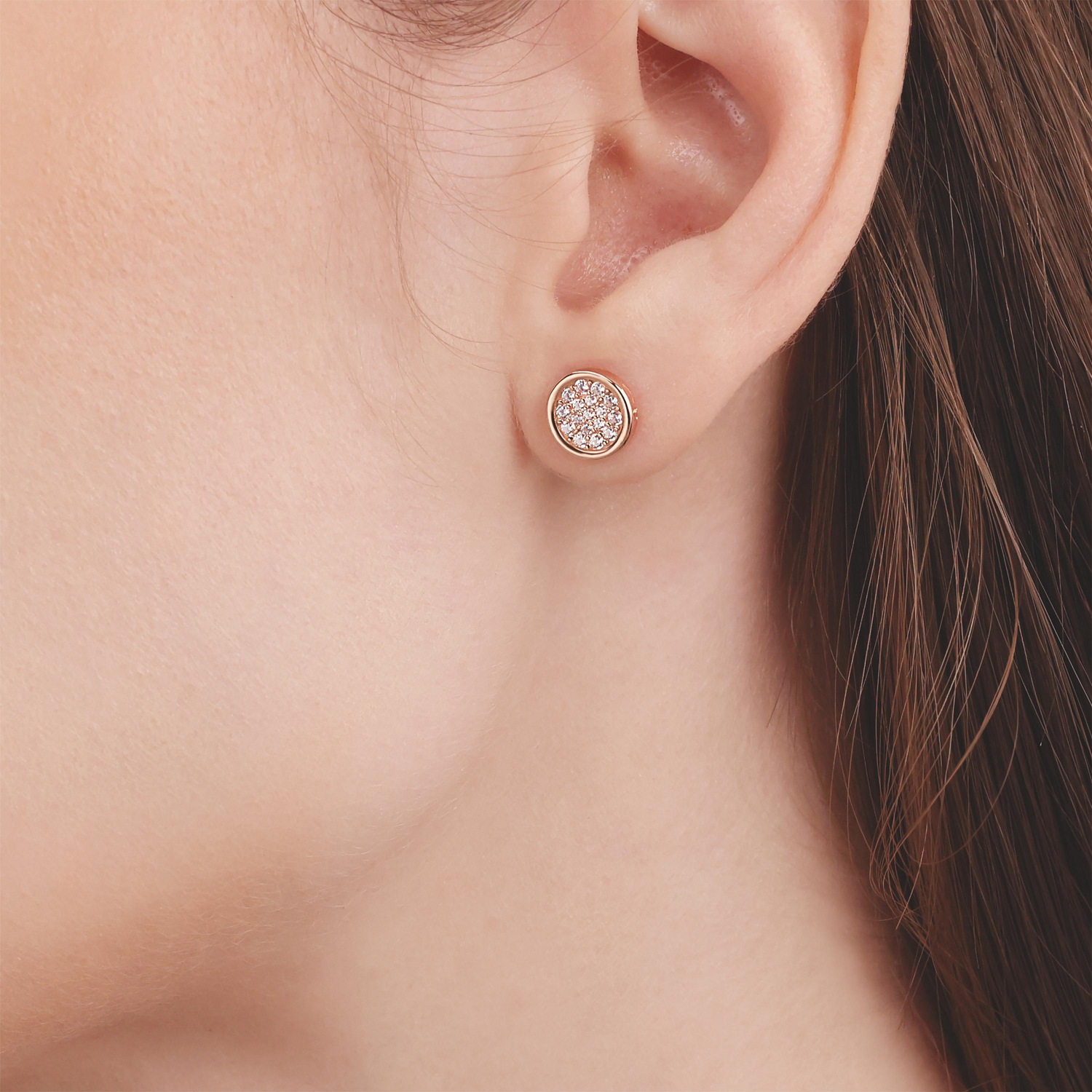 TOM TAILOR Paar Ohrstecker »Schmuck Geschenk Silber 925 Kreis rund« mit Zirkonia (synth.)