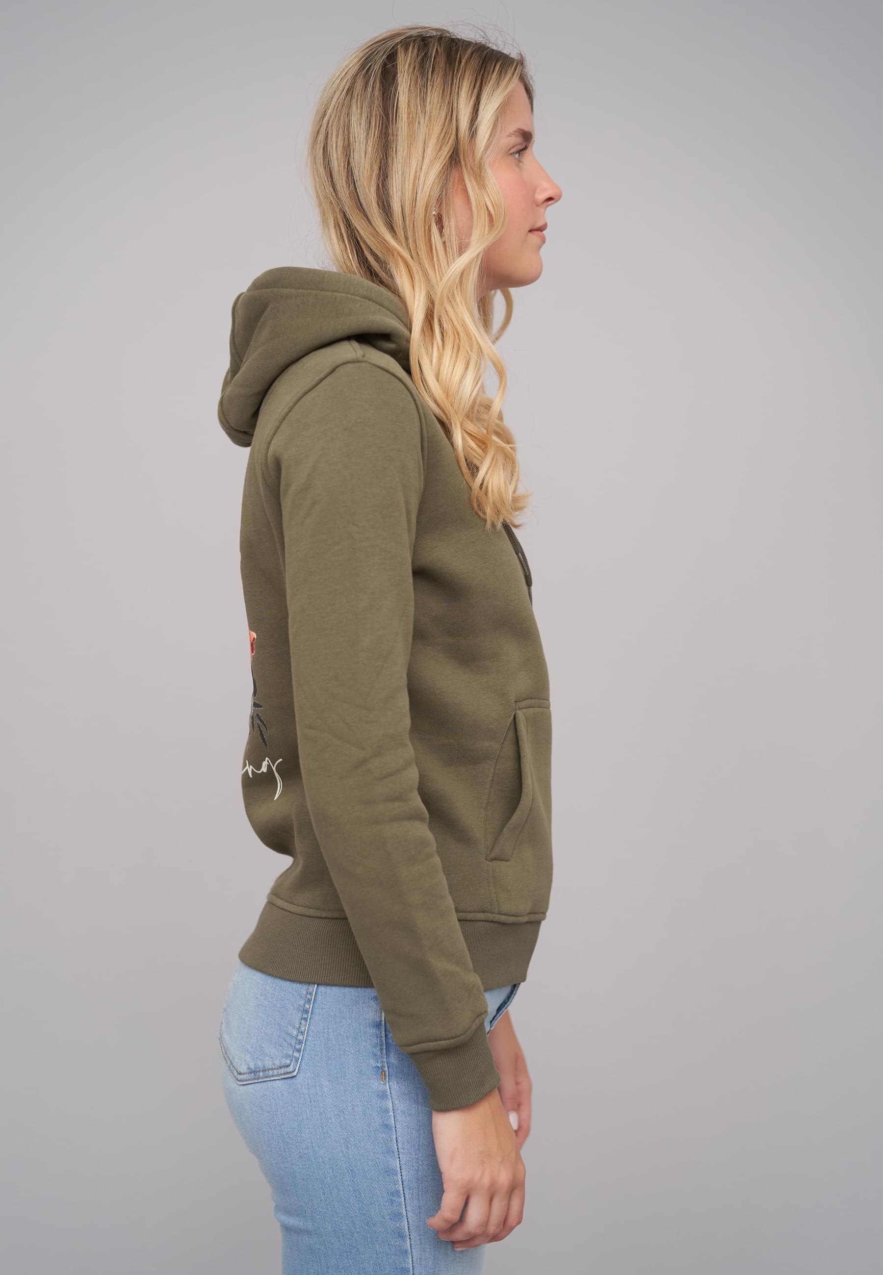 CLOUD 5IVE Kapuzenpullover »CLOUD 5IVE Ladies Good Things Coming Olive Hoody«, 1 Stk.
