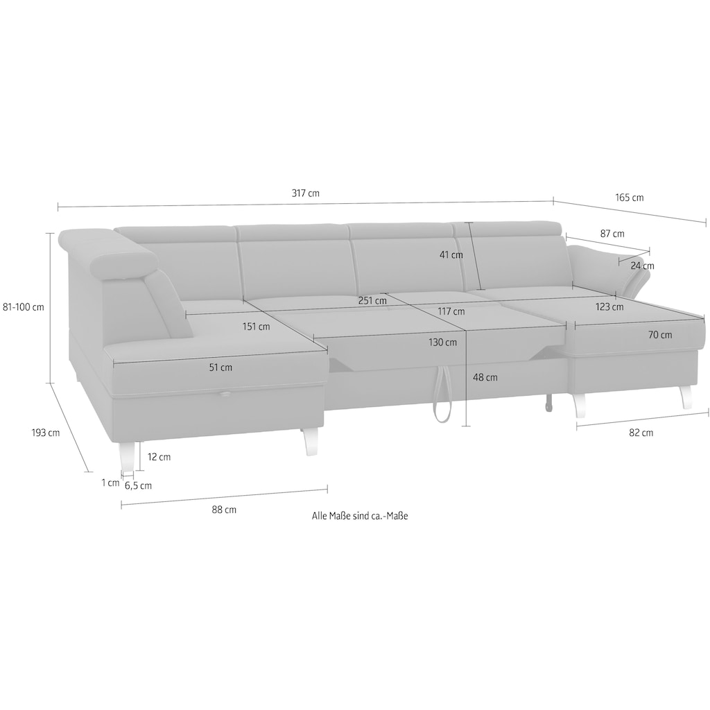 sit&more Wohnlandschaft »Vincenzo U-Form«