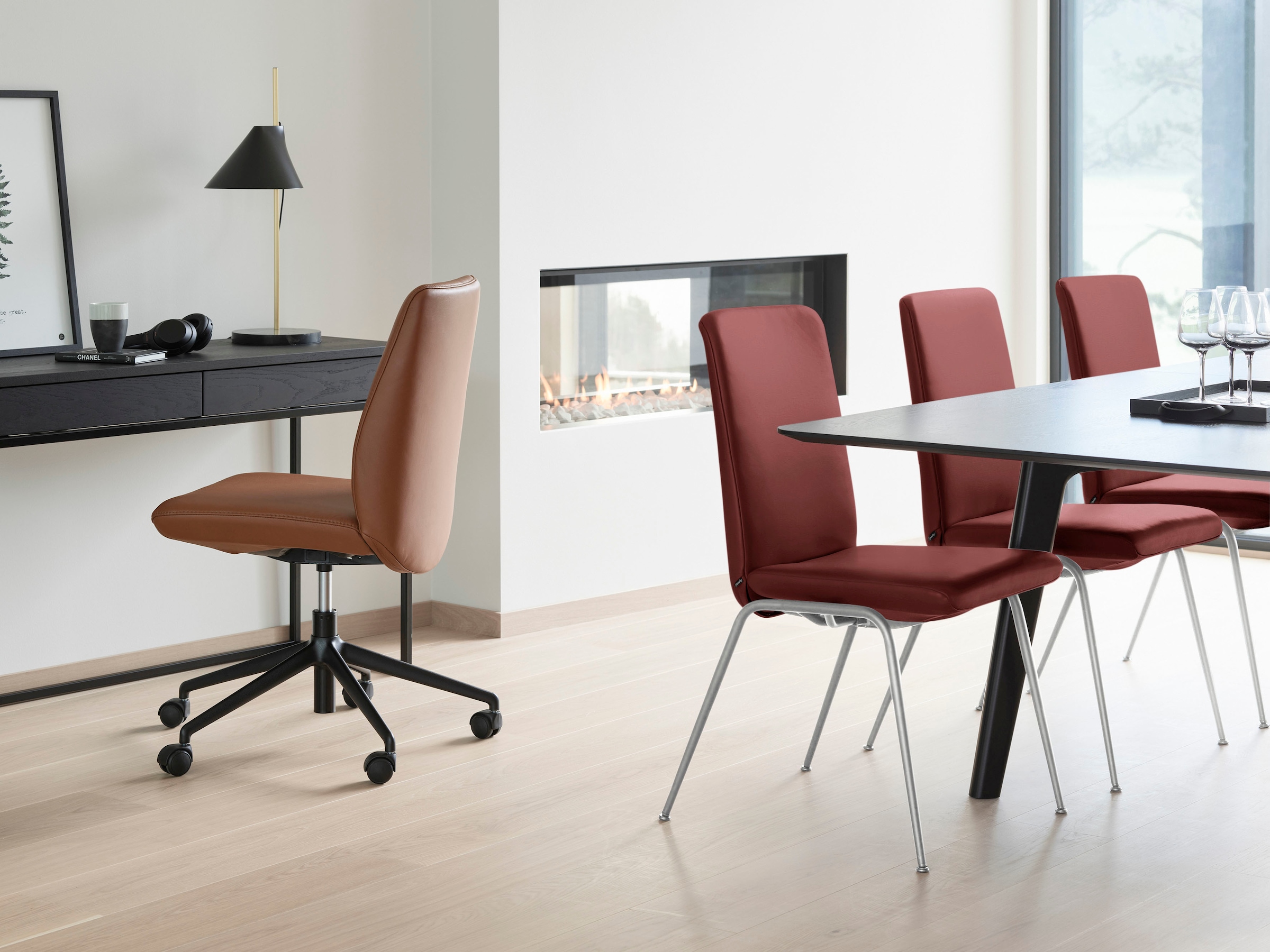 Stressless® Polsterstuhl »Laurel«, Leder PALOMA, Low Back, Größe L, mit Beinen aus Stahl in Chrom glänzend