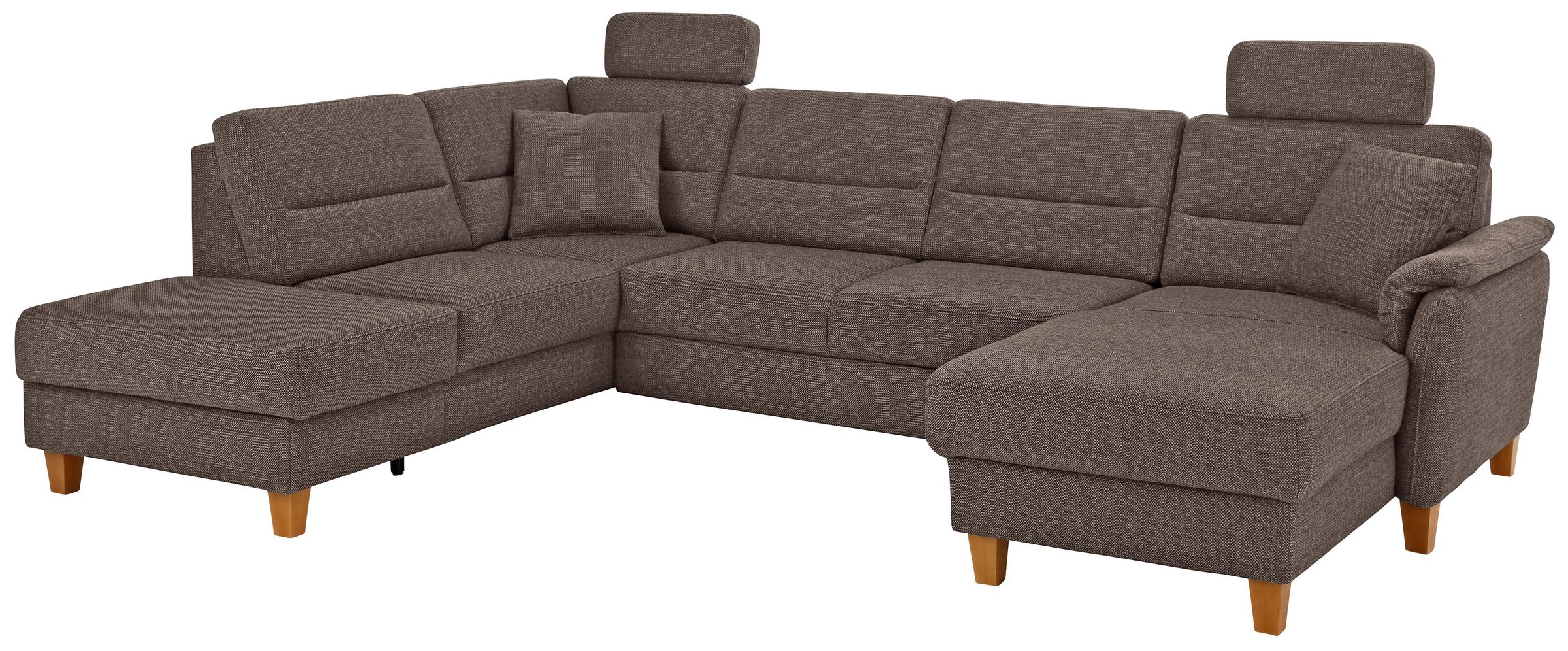 Home affaire Wohnlandschaft "Palmera U-Form, B: 308 cm" optional Bettfunkti günstig online kaufen