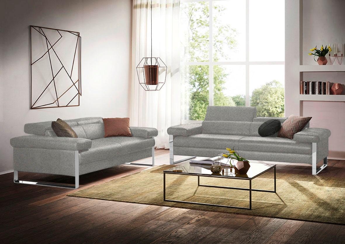 W.SCHILLIG 2-Sitzer »finn«, German Design Award 2016, Fußgestell Chrom glänzend, Breite 210 cm