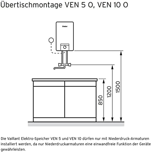 Vaillant Kleinspeicher »VEN 5/7 O plus«, 5 Liter, mit UV-lichtbeständiger Gerätehaube