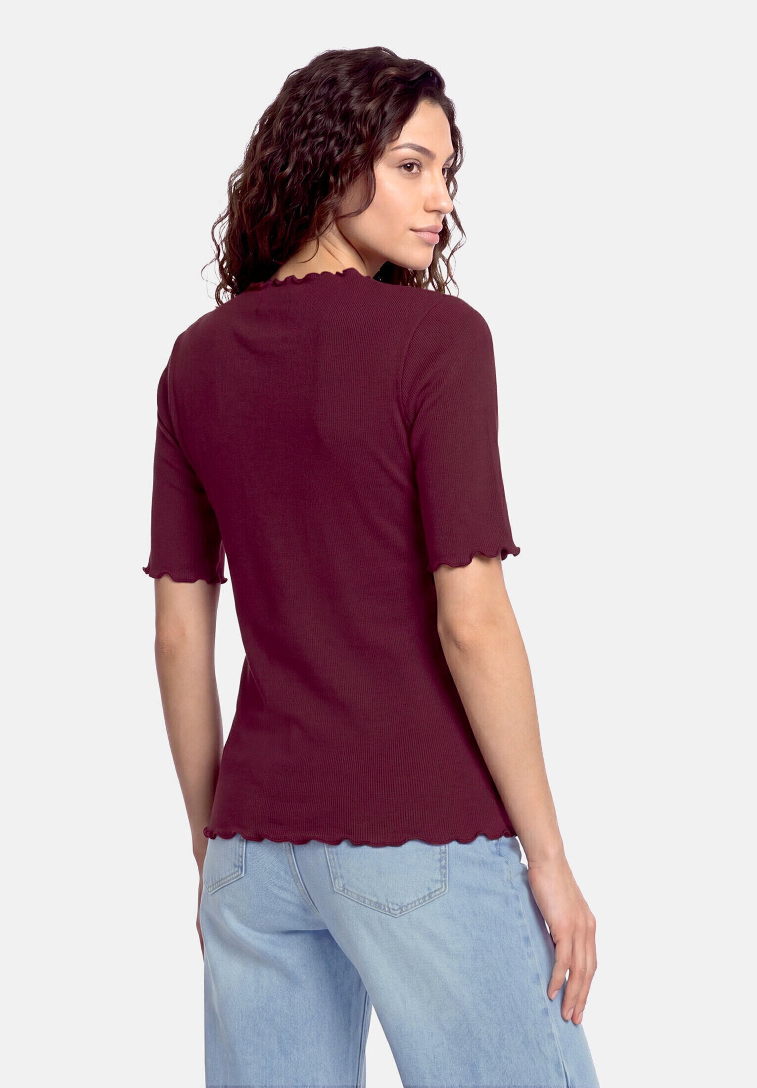 Cartoon Kurzarmshirt »Damen mit Kragen« 1