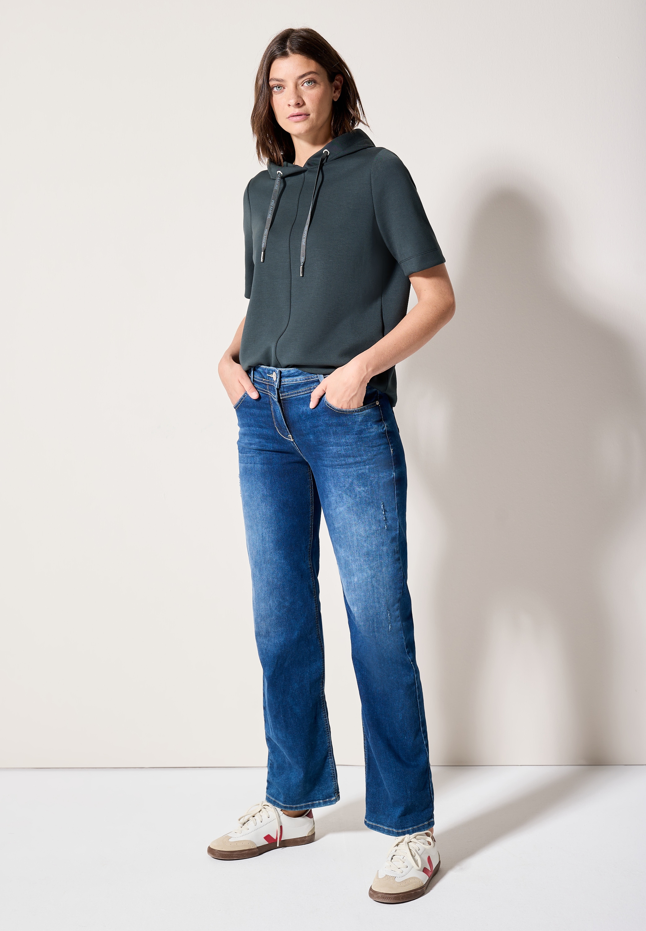 Cecil Sweatshirt, aus softem Materialmix