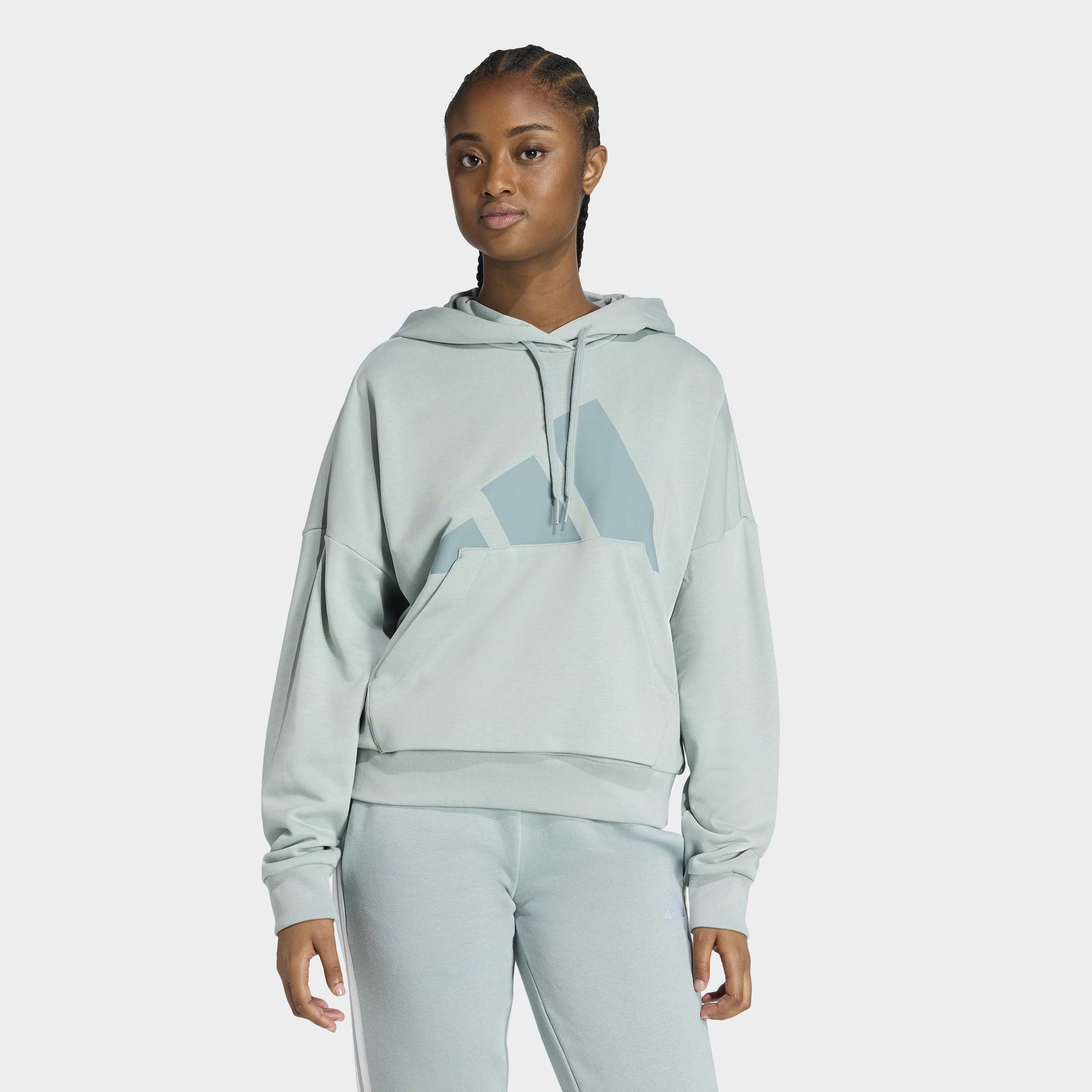 adidas Sportswear "ESSENTIALS BIG LOGO FRENCH TERRY LOOSE HOODIE", mit Kapuze, ohne Verschluss, für Erwachsene