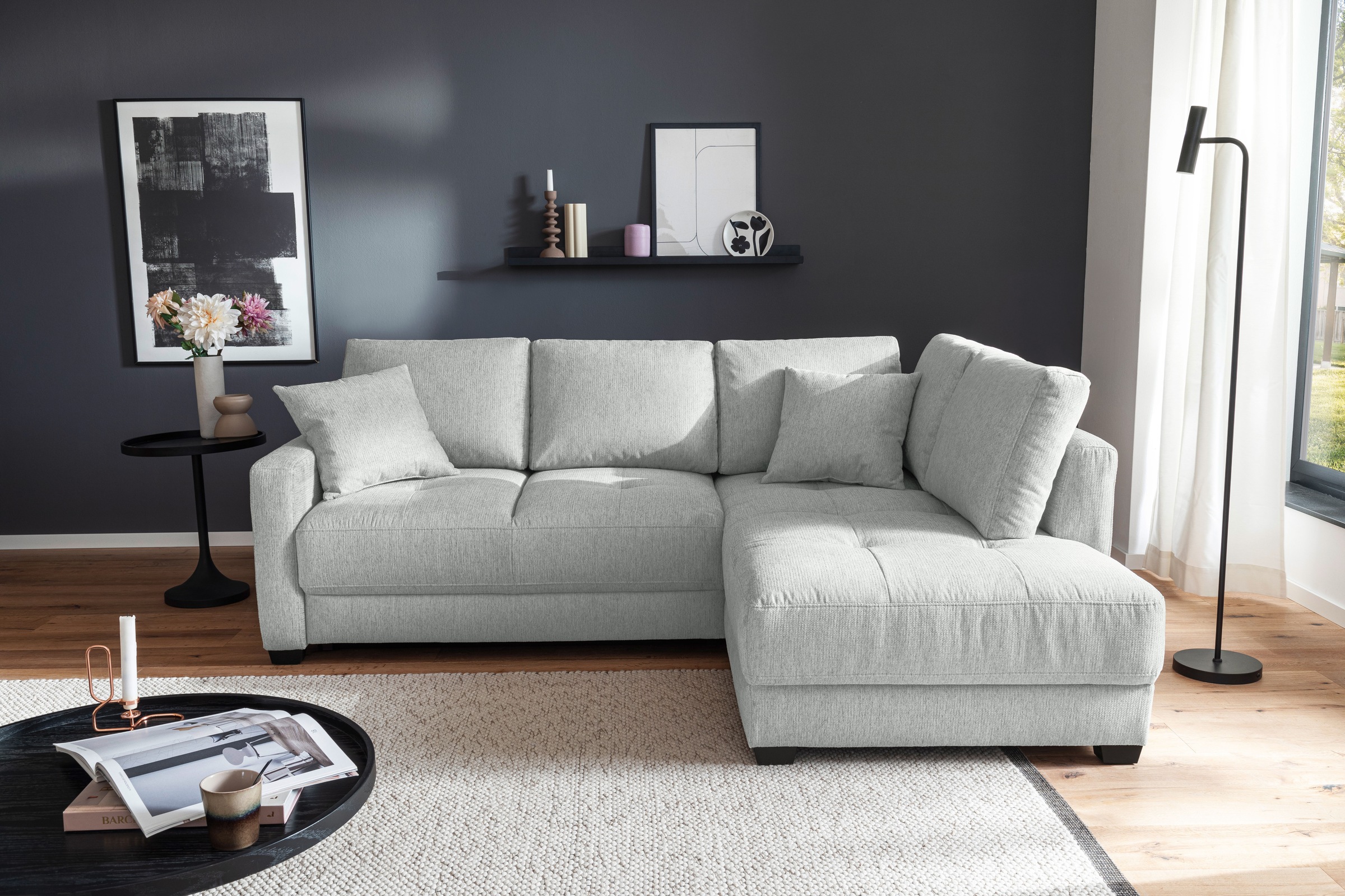 Mr. Couch Ecksofa "Pierre, L-Form mit BoxSpring", Mit Boxpring-Taschenfeder günstig online kaufen