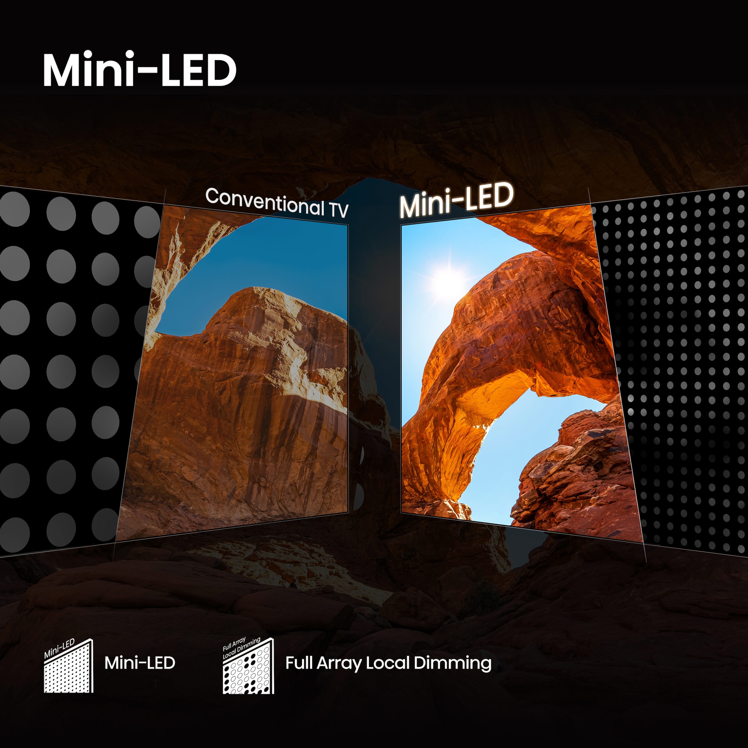 Hisense QLED Mini LED-Fernseher »65U7Q«, 4K Ultra HD, Smart-TV, 4K UHD Mini LED