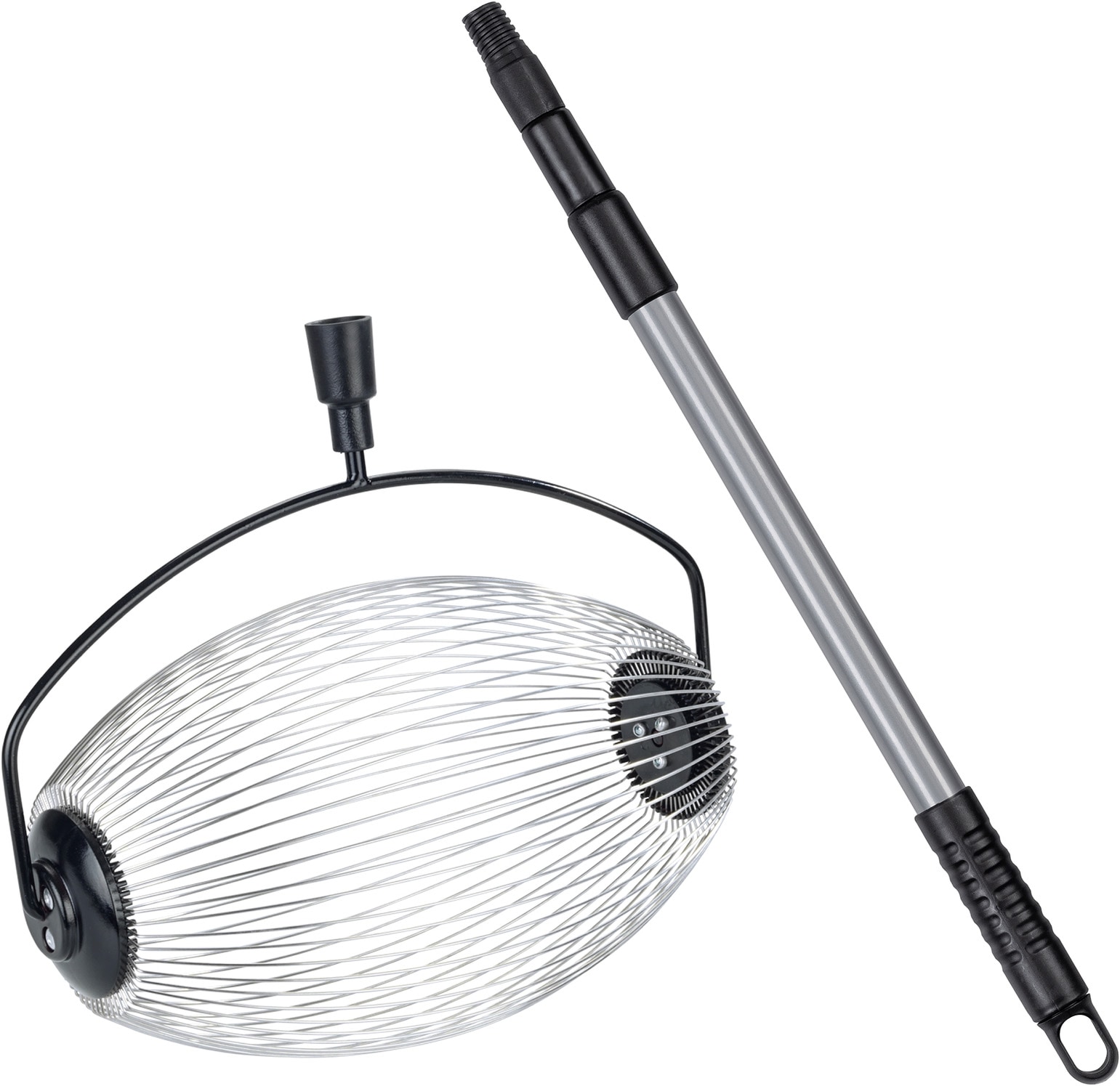 Maximex Rollsammler "mit Teleskopstiel" flexible Edelstahl-Speichen für Obst