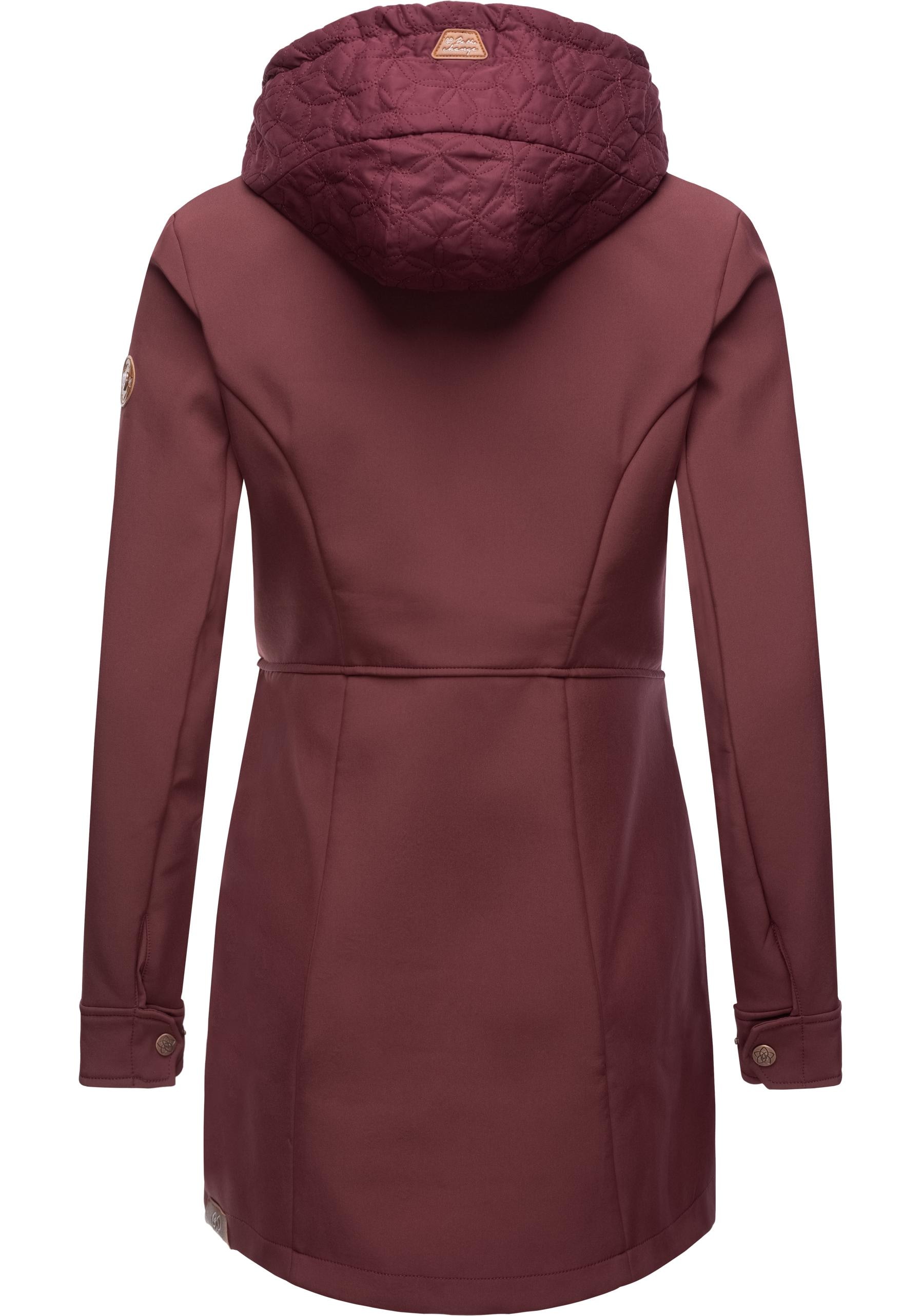 Ragwear Softshellmantel »Ybela«, sportliche, gefütterte Outdoorjacke mit Kapuze
