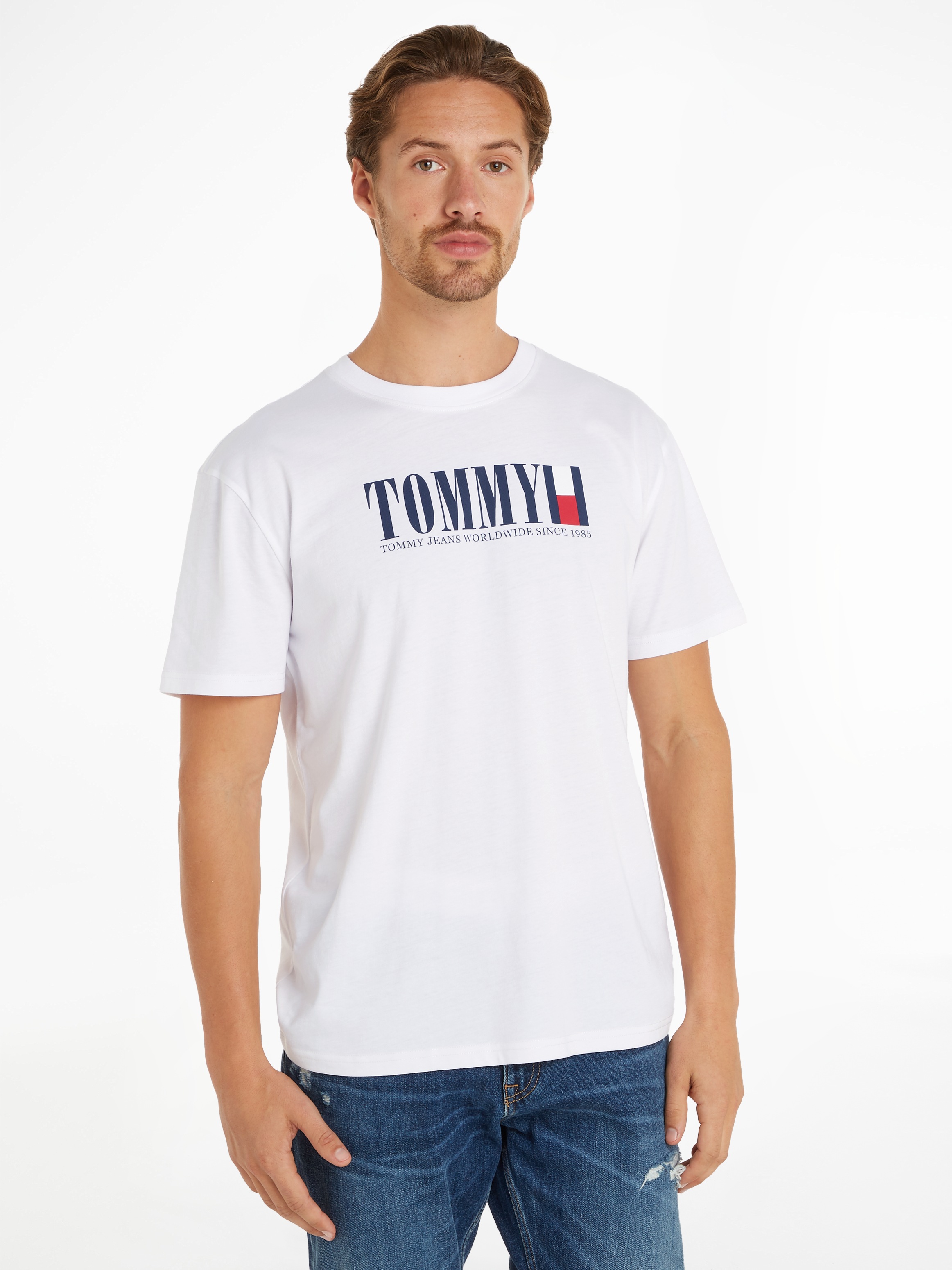 Tommy Jeans T-Shirt "TJM REG TOMMY DNA FLAG TEE EXT", mit Logoprint günstig online kaufen