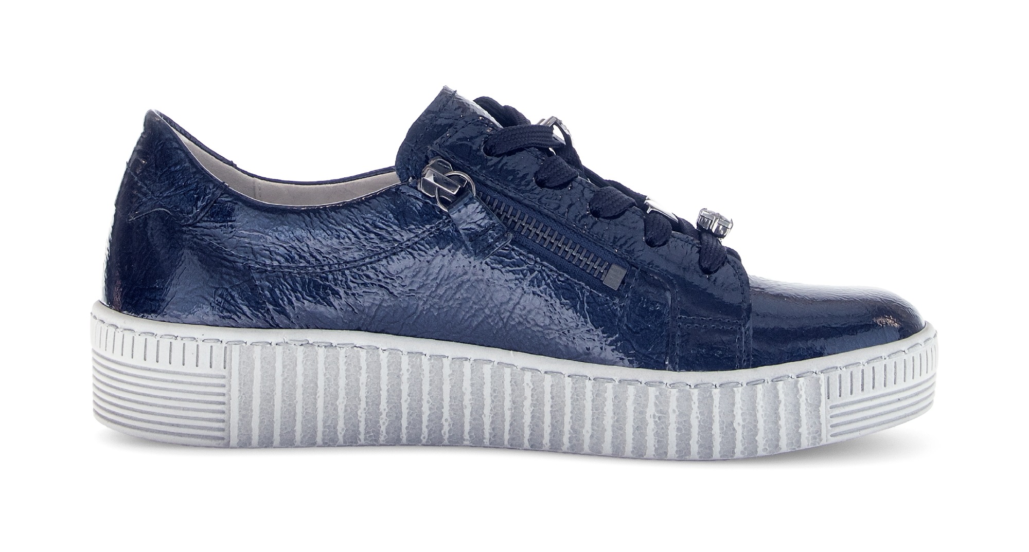Gabor Plateausneaker, Freizeitschuh, Halbschuh, Schnürer mit edlen Schmuck- günstig online kaufen