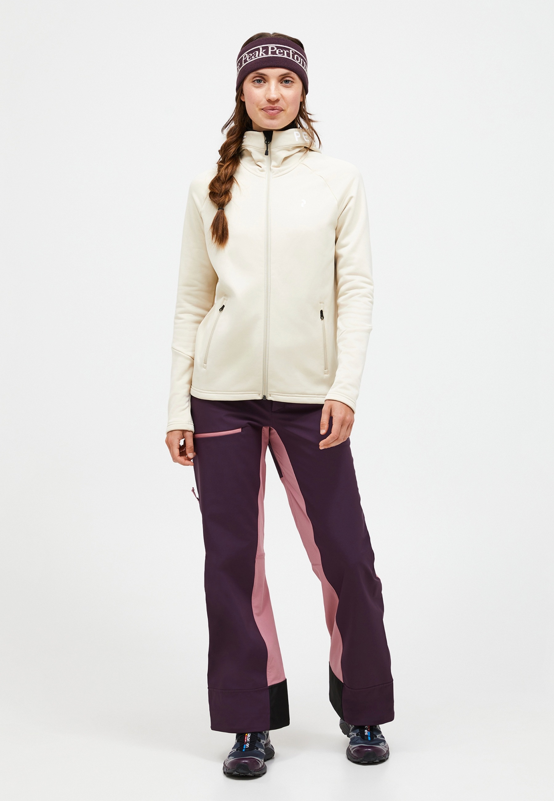 Peak Performance Fleecejacke »W Rider Zip Hood« mit Label-Applikationen