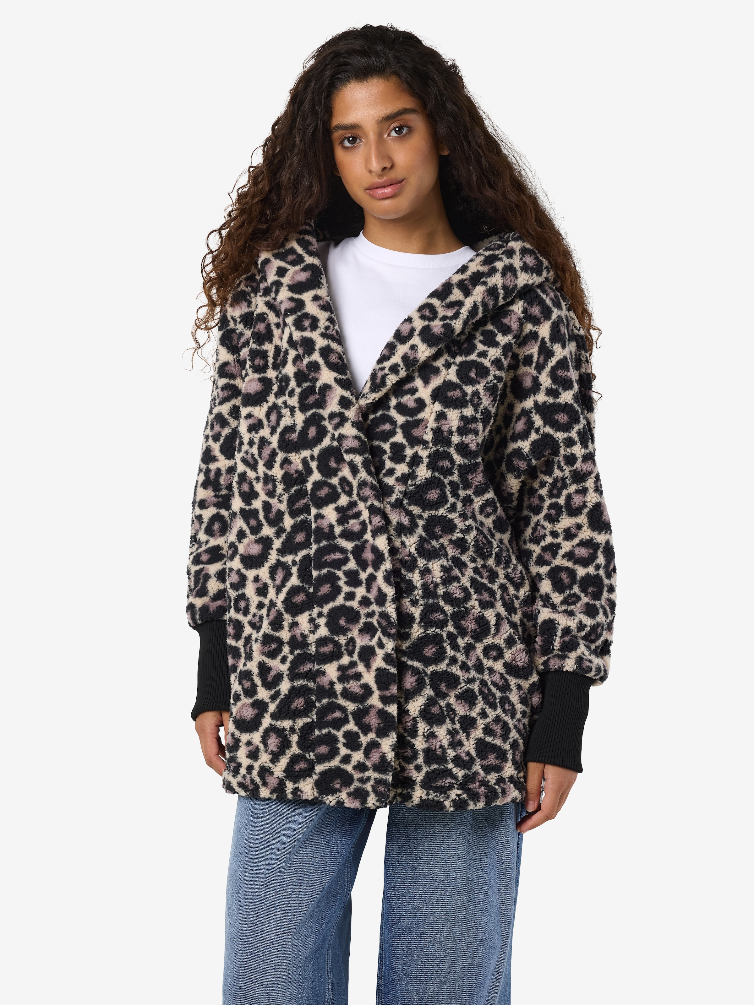Noisy may Kurzmantel »NMCUDDLE L/S COATIGAN AOP NOOS« Kunstfaser
