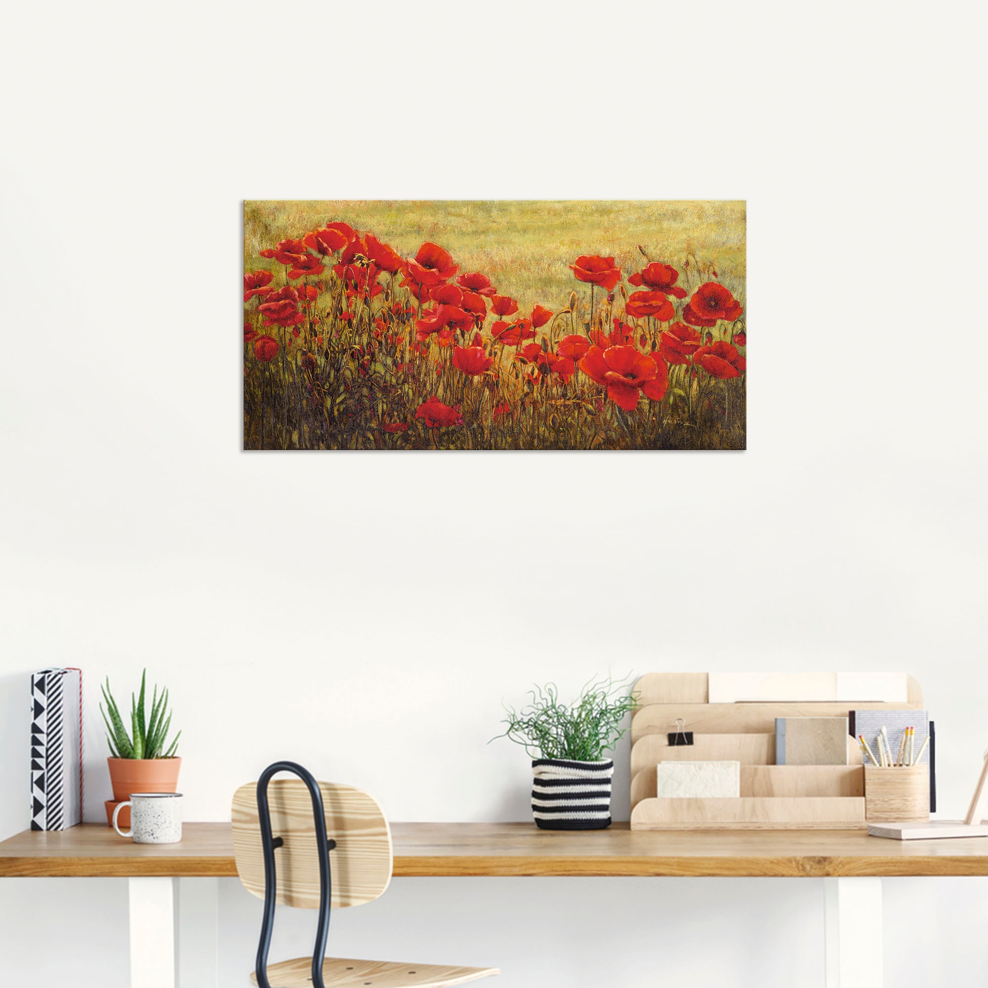 Artland Wandbild »Mohnfeld«, Blumenwiese, (1 St.), als Alubild, Outdoorbild, Leinwandbild in verschied. Größen