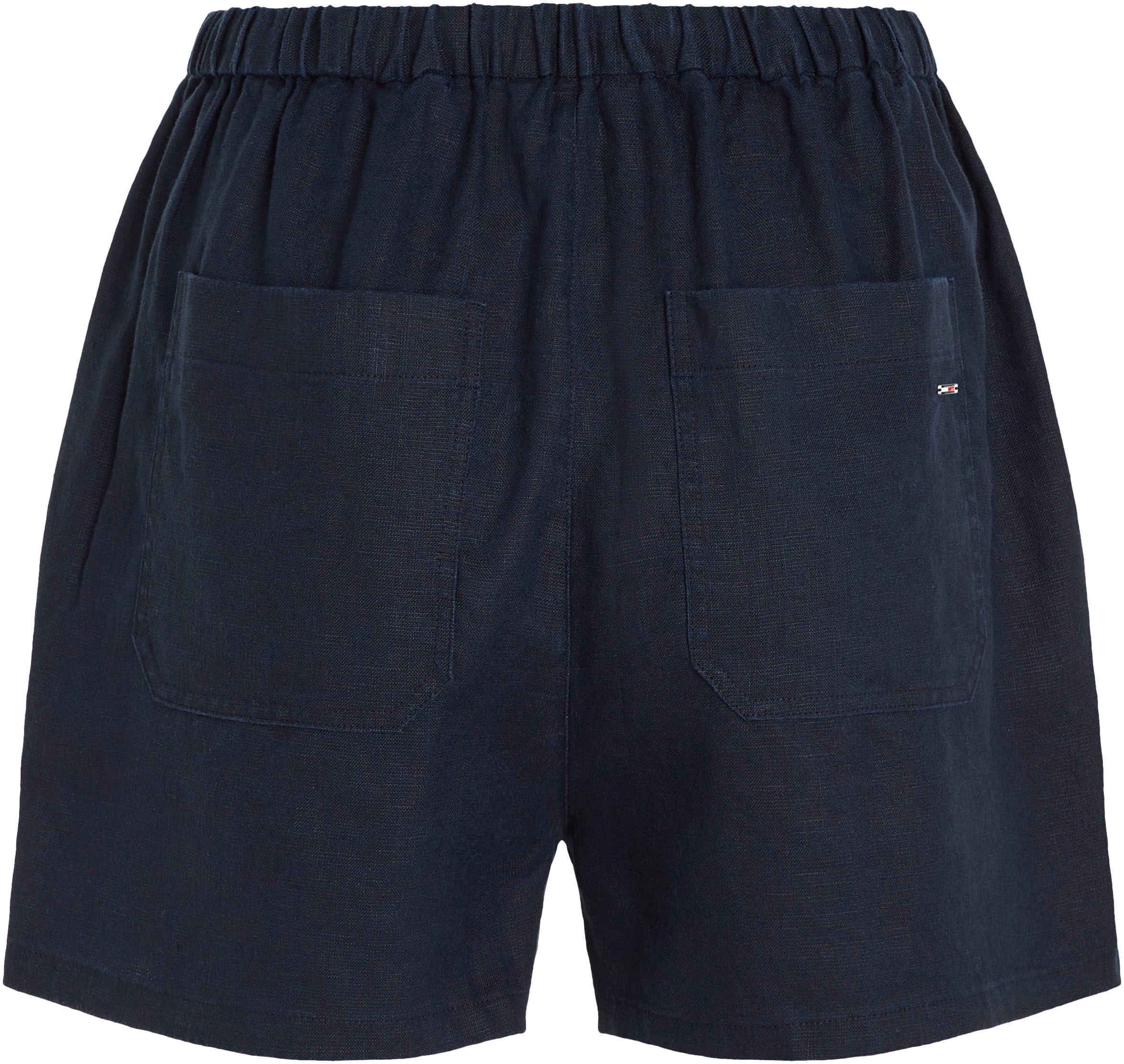 Tommy Hilfiger Shorts »PULL ON CASUAL LINEN SHORT«, mit Logostickerei