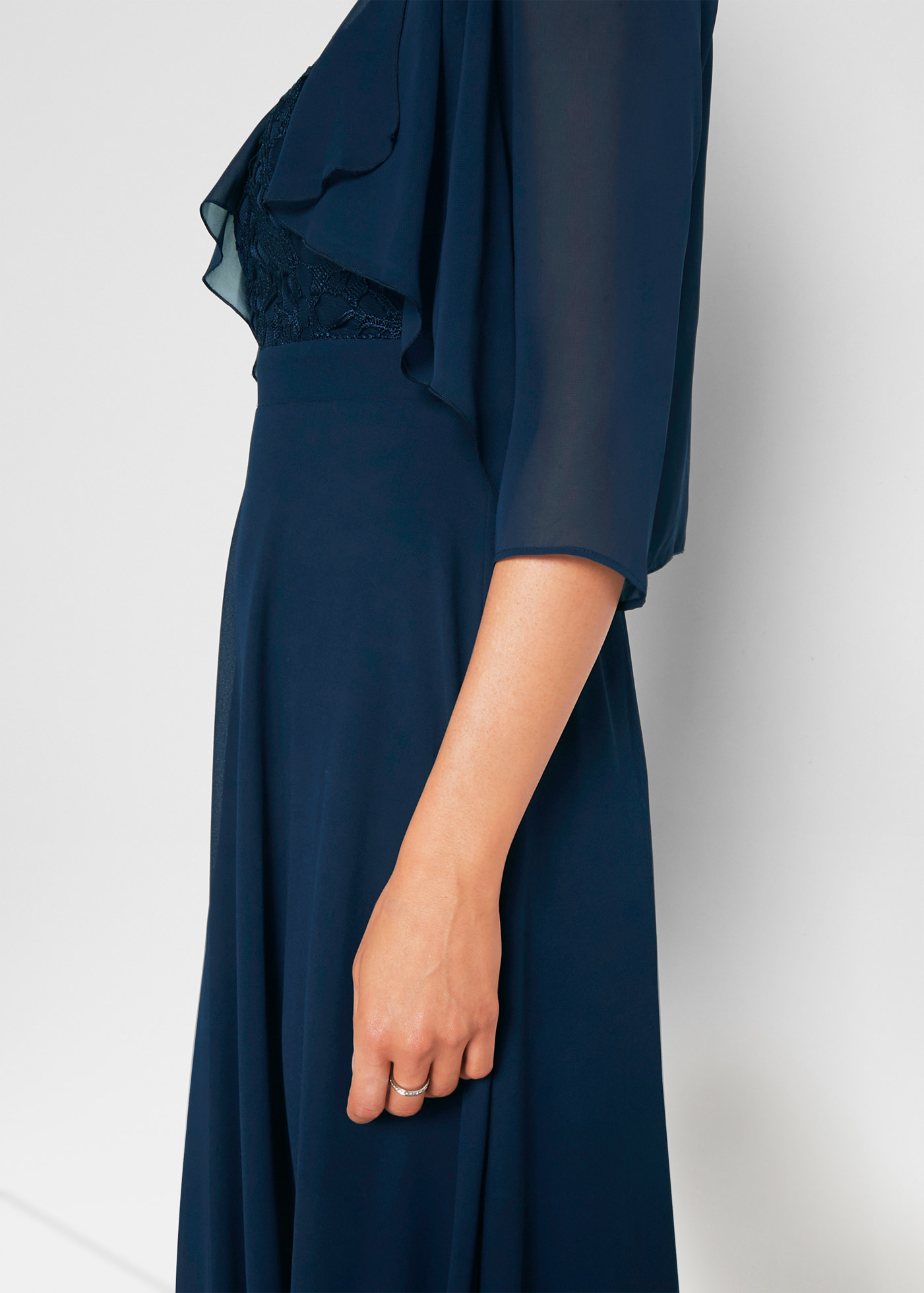 Thumbnail - bonprix Boleroblazer für festliche Anlässe und Hochzeiten, 3/4-Ärmel, wasserfallkragen