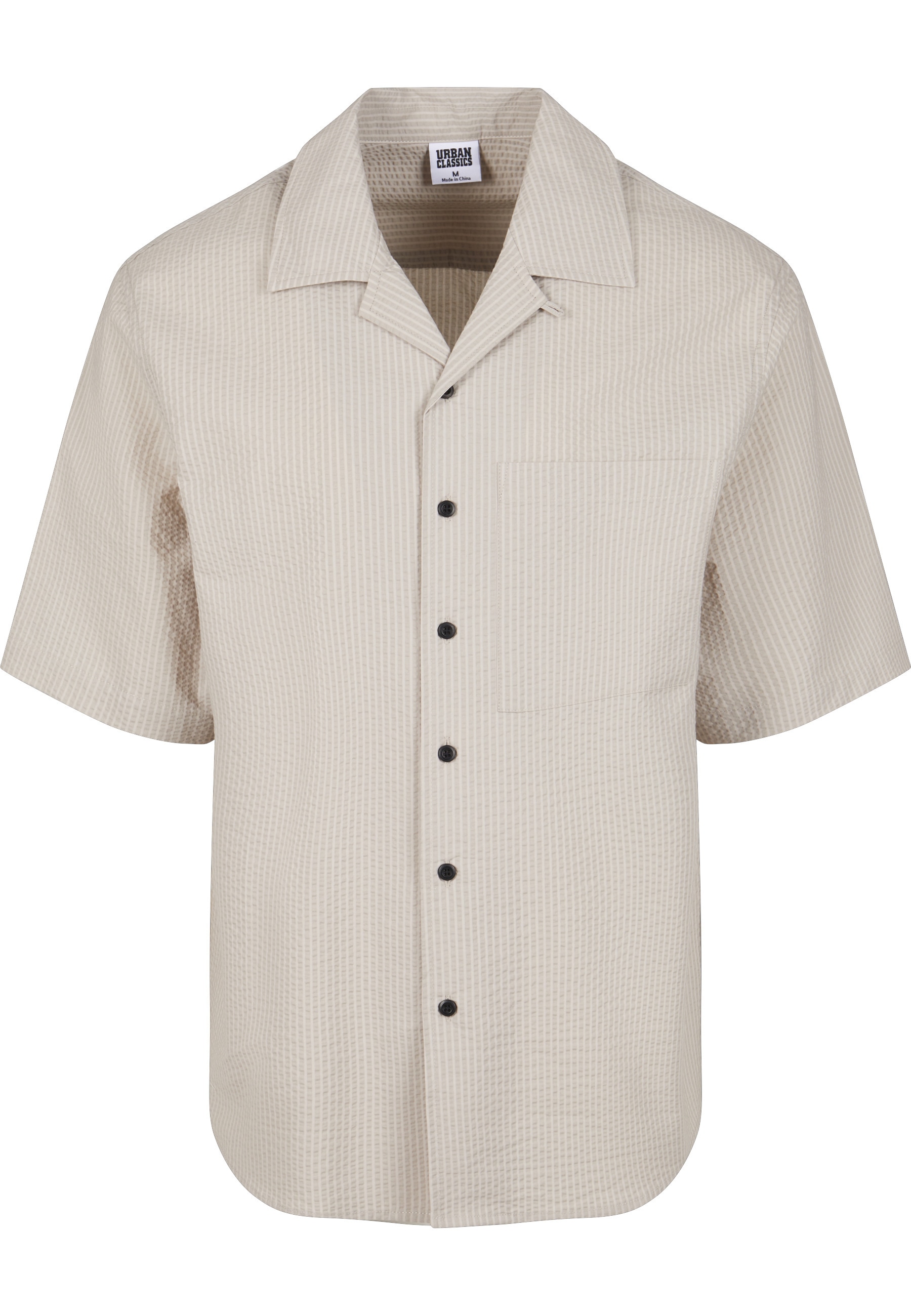 URBAN CLASSICS Langarmhemd "Urban Classics Herren Relaxed Seersucker Short günstig online kaufen