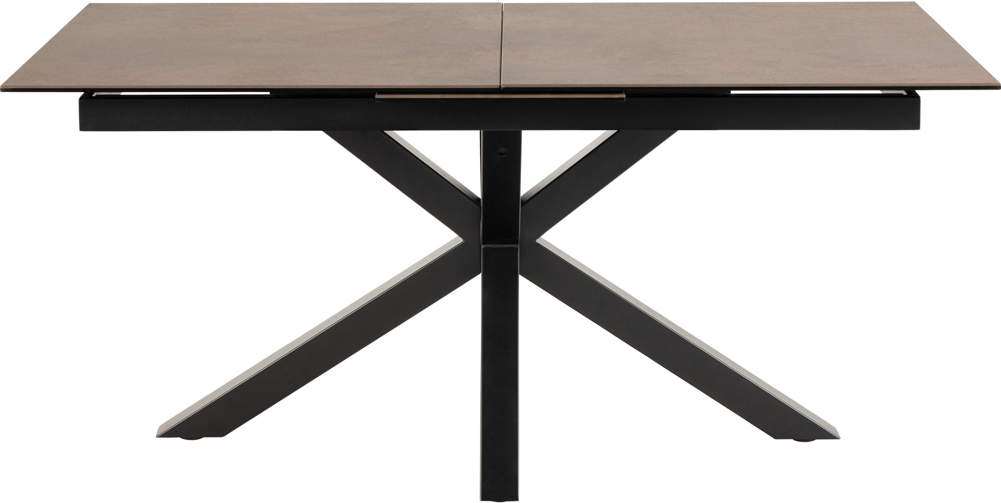 Actona Group  Schwarz Rostbraun Esstisch "HeavenTischplatte Aus Keramik Ausziehbar - Robust & Pflegeleicht" Langlebige Materialien Stahlgestell Breite: Bis 168/210 Cm von Baur