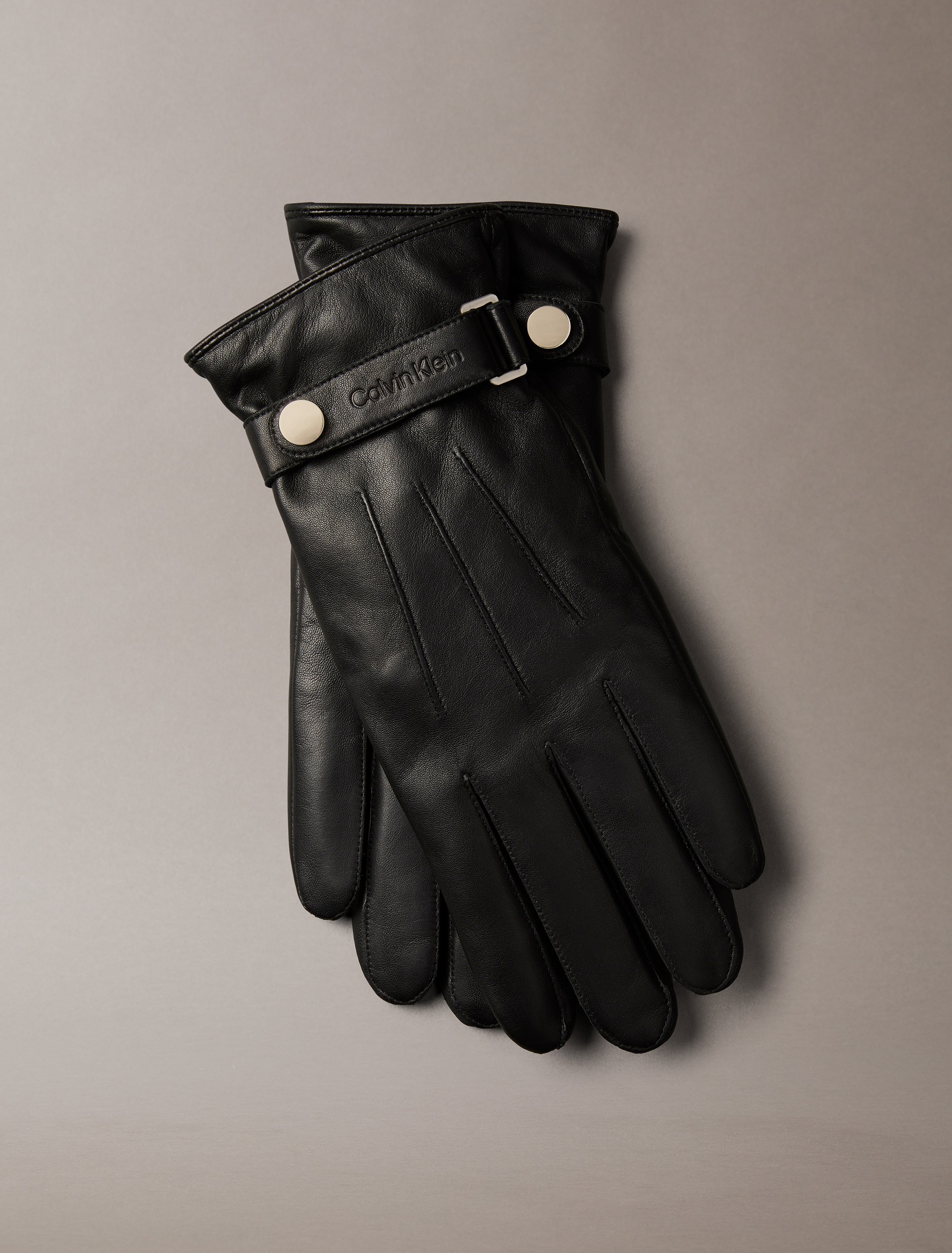 Calvin Klein Lederhandschuhe "LOGO STRAP SMOOTH LEATHER GLOVES", Perfekt fü günstig online kaufen