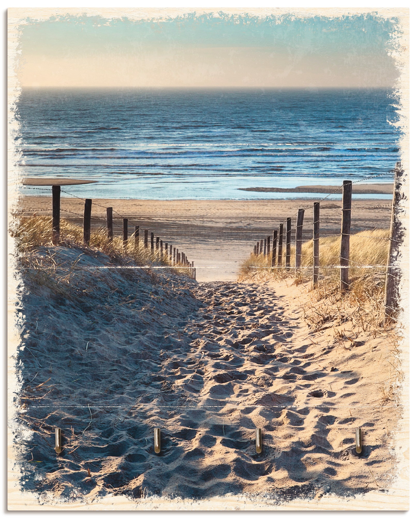 Artland Hakenleiste »Weg zum Nordseestrand Sonnenuntergang«, MDF