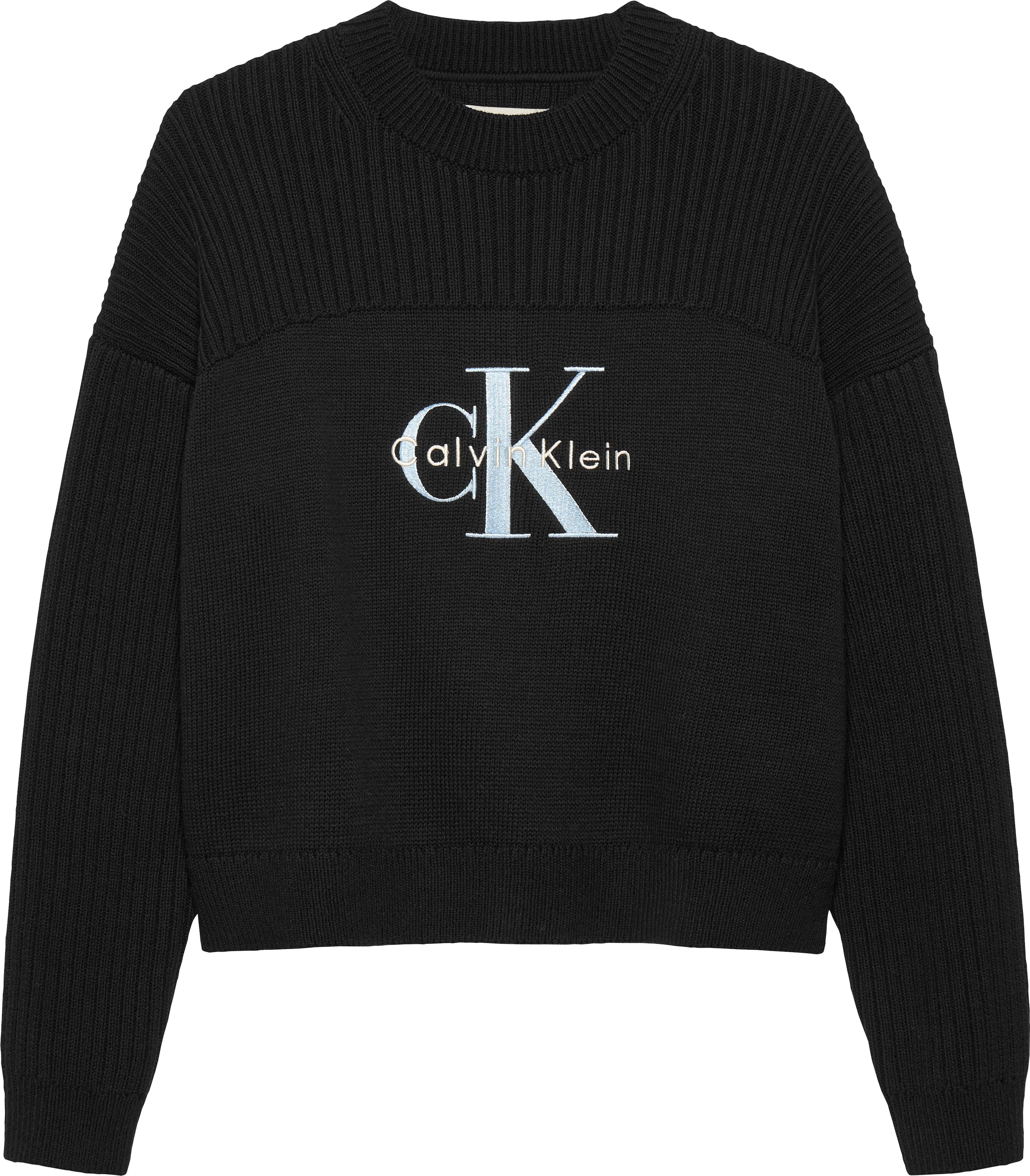 Calvin Klein Jeans Strickpullover »MONOLOGO CN SWEATER«, für Kinder bis 16 Jahre, Logo-Stickerei