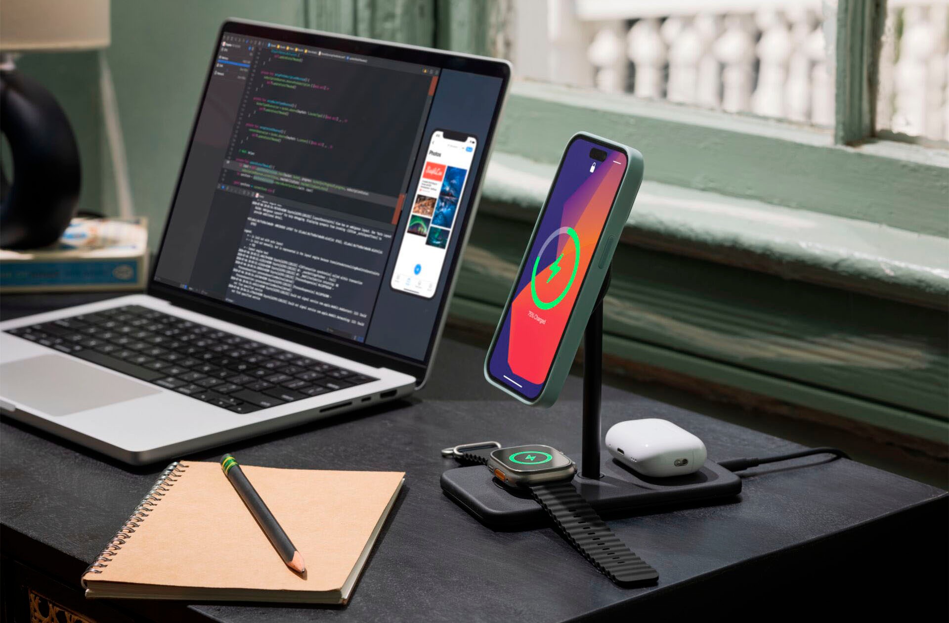 Twelve South Ladestation »HiRise 3 Deluxe 3-in-1 Qi2«