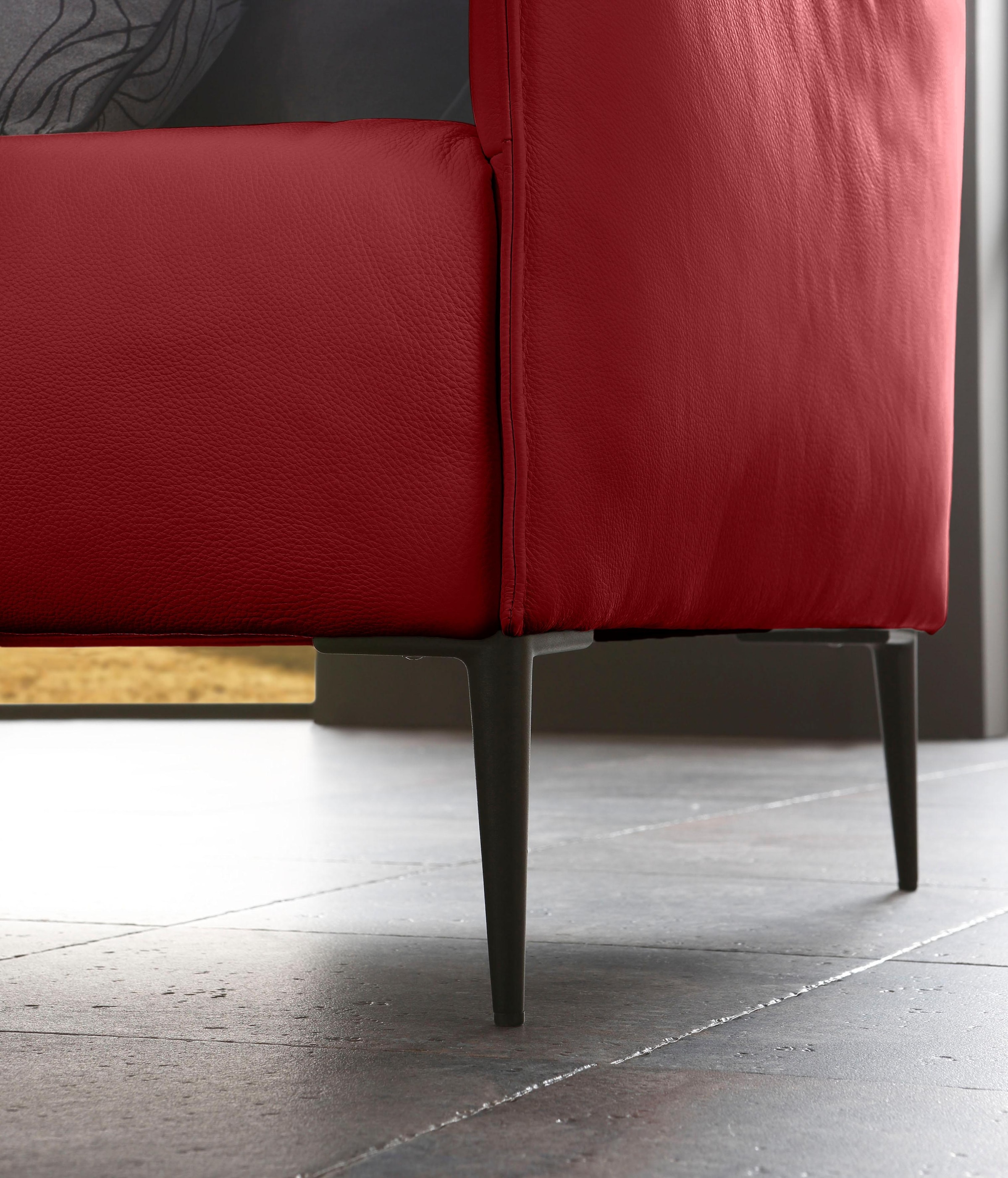 W.SCHILLIG 2-Sitzer »sally Design-Sofa, Loungesofa, bequem, schmale Armlehnen, Breite 154cm« mit Metallfüßen in Schwarz pulverbeschichtet, Breite 154 cm