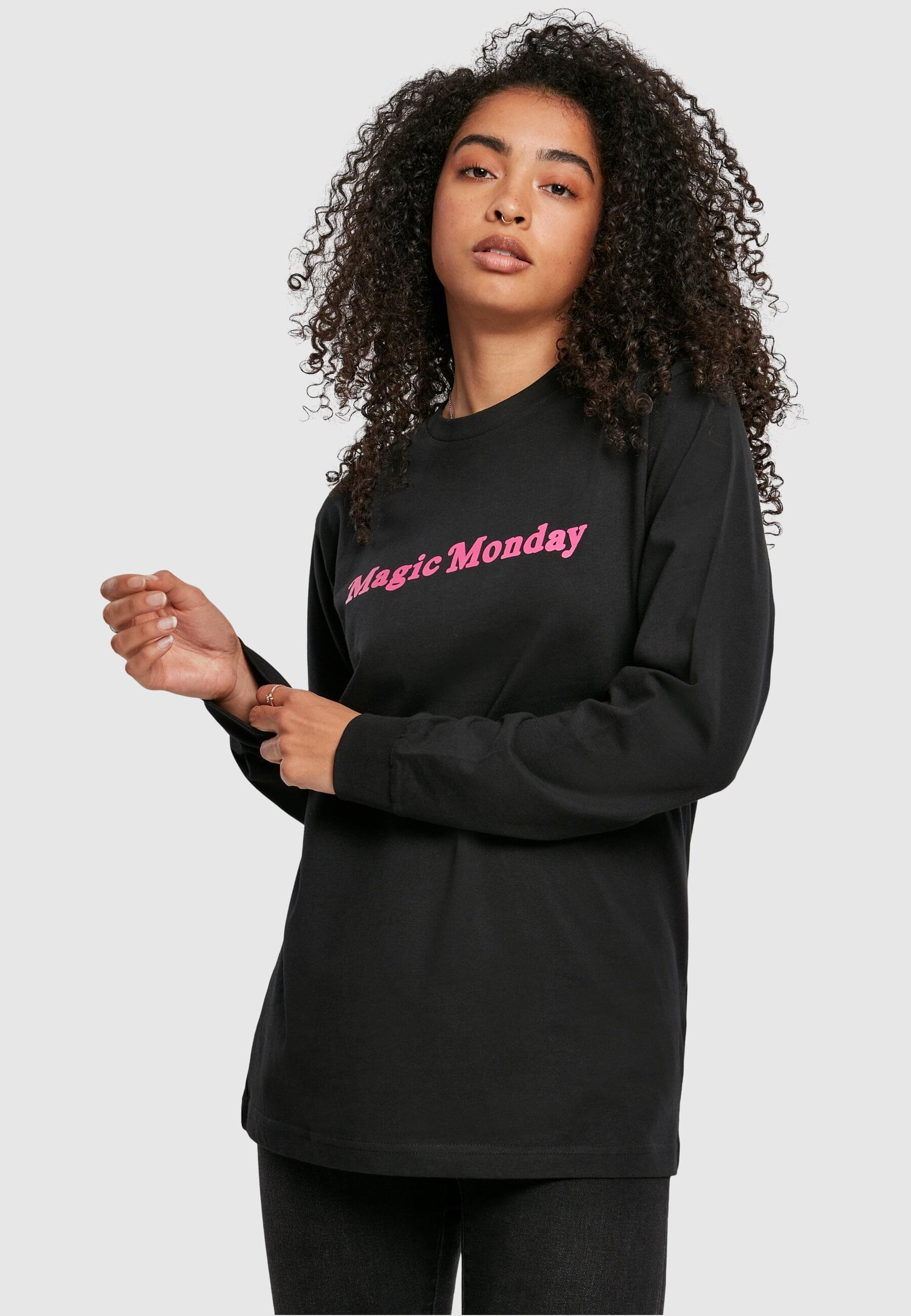 Thumbnail - MisterTee Longsleeve "MisterTee Damen Ladies Magic Monday Slogan Longsleeve", (1 tlg.)