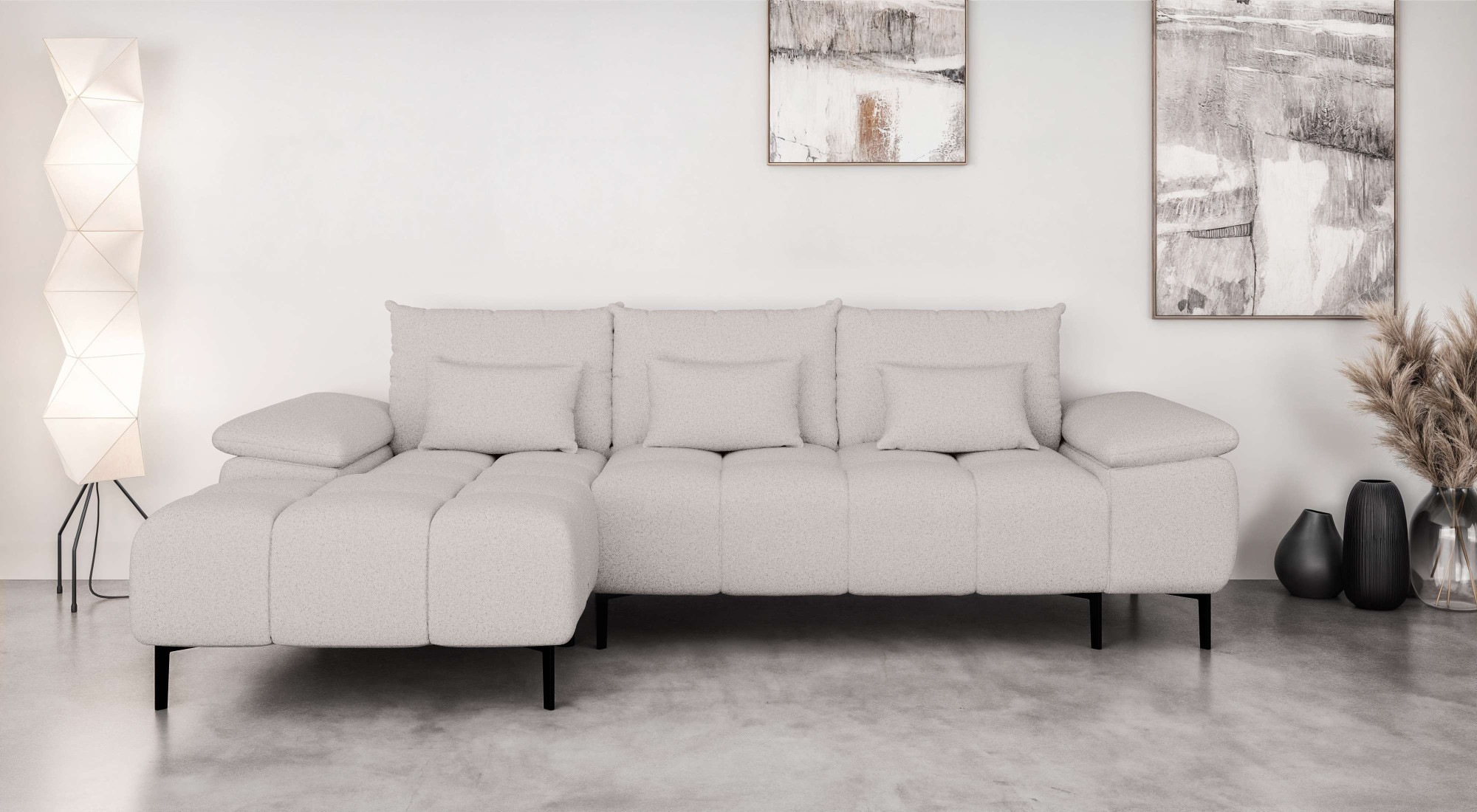 INOSIGN Ecksofa "DROMARA Schlafsofa mit Bettkasten, Maße: B/T/H 277/141/91 günstig online kaufen