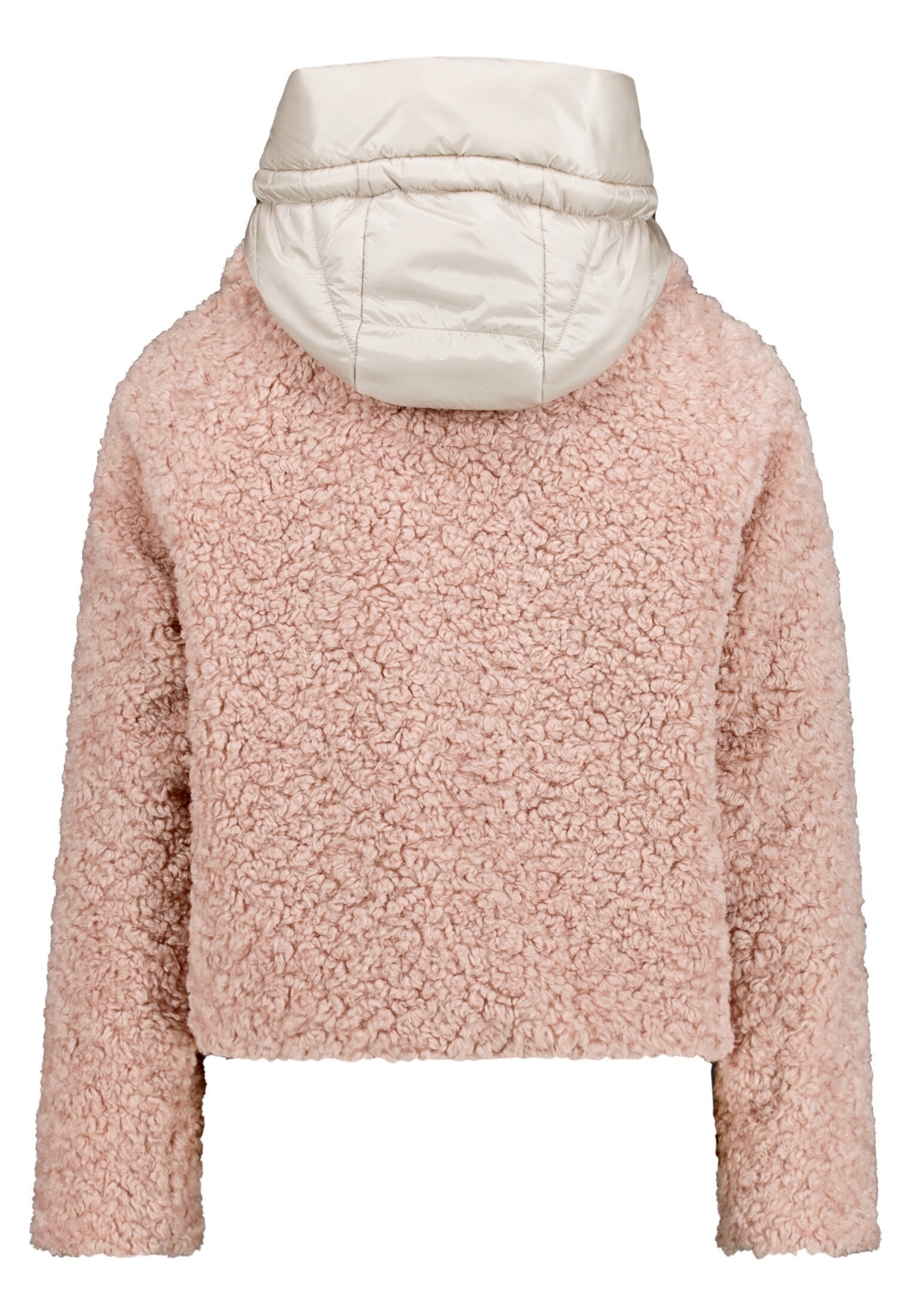 Amber & June Plüschjacke »Damen mit abnehmbarem Westenteil« mit Kapuze