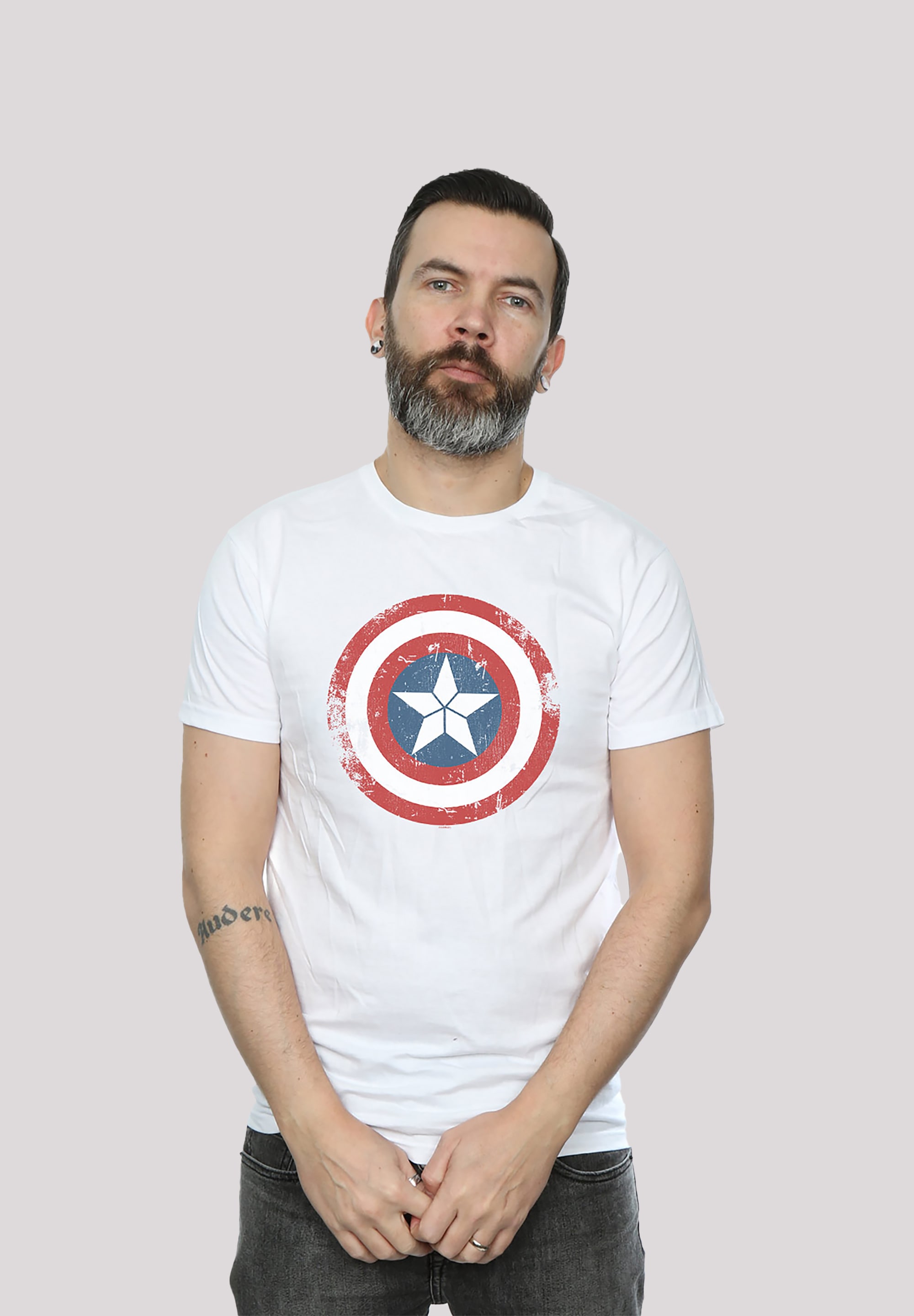 F4NT4STIC T-Shirt »Marvel Captain America Civil War Schild«, Print